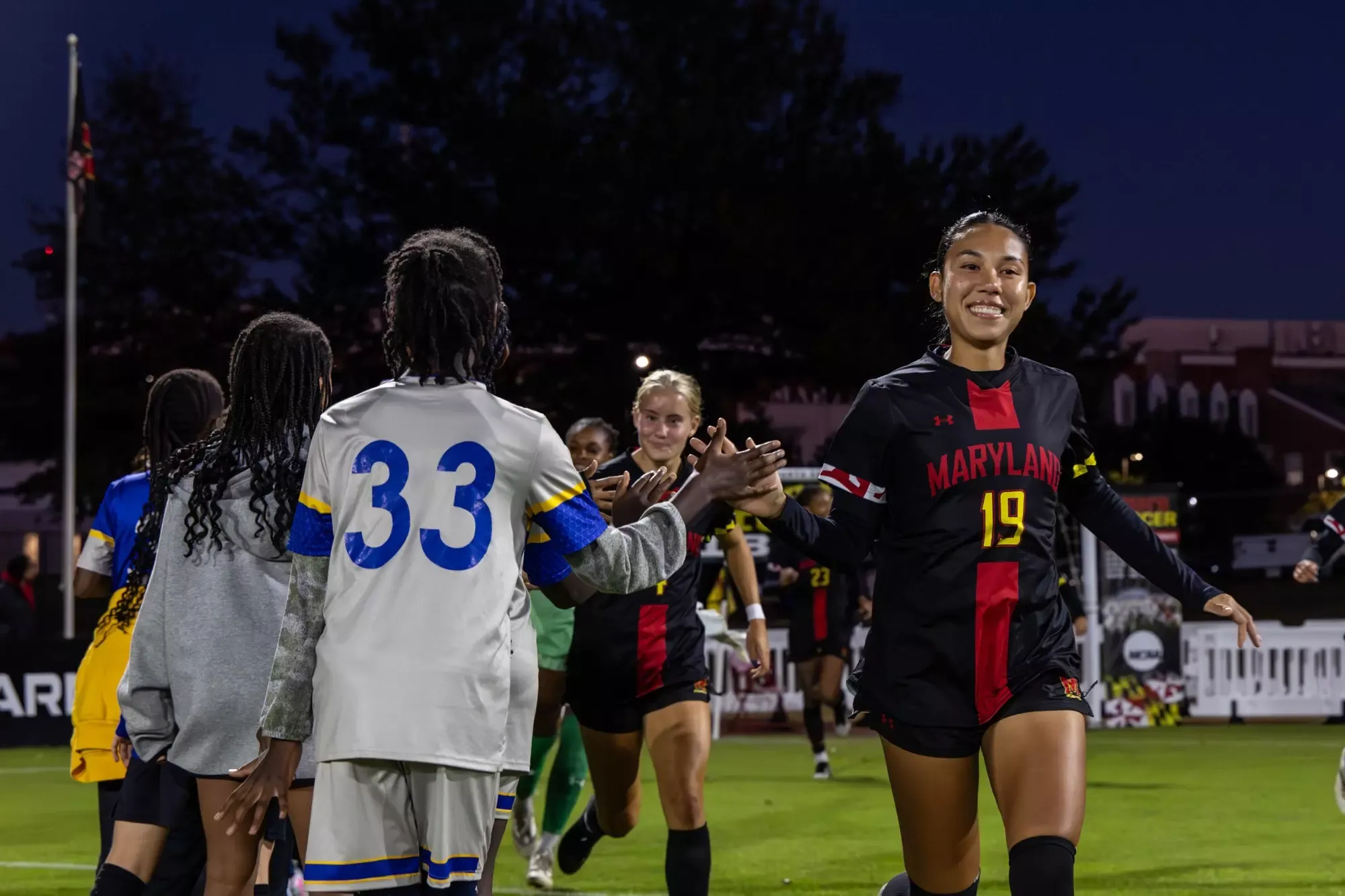 Midfielder Symone Jenson (19)Maryland Women’s Soccer vs. Michigan at Ludwig Field in College Park, MD on Thursday Oct 16, 2025.Rose Fernandes/ Maryland Athletics