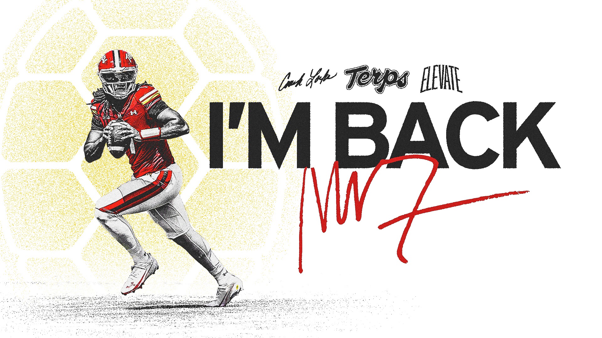 Malik Washington Graphic Announcing Return to Terps Football