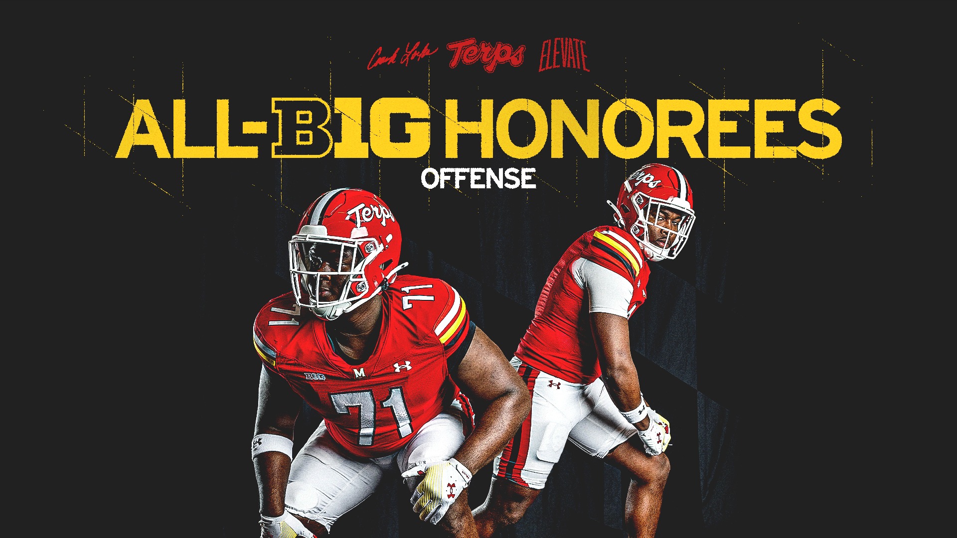 Maryland Football All-Big Ten honorees on Offense 2025