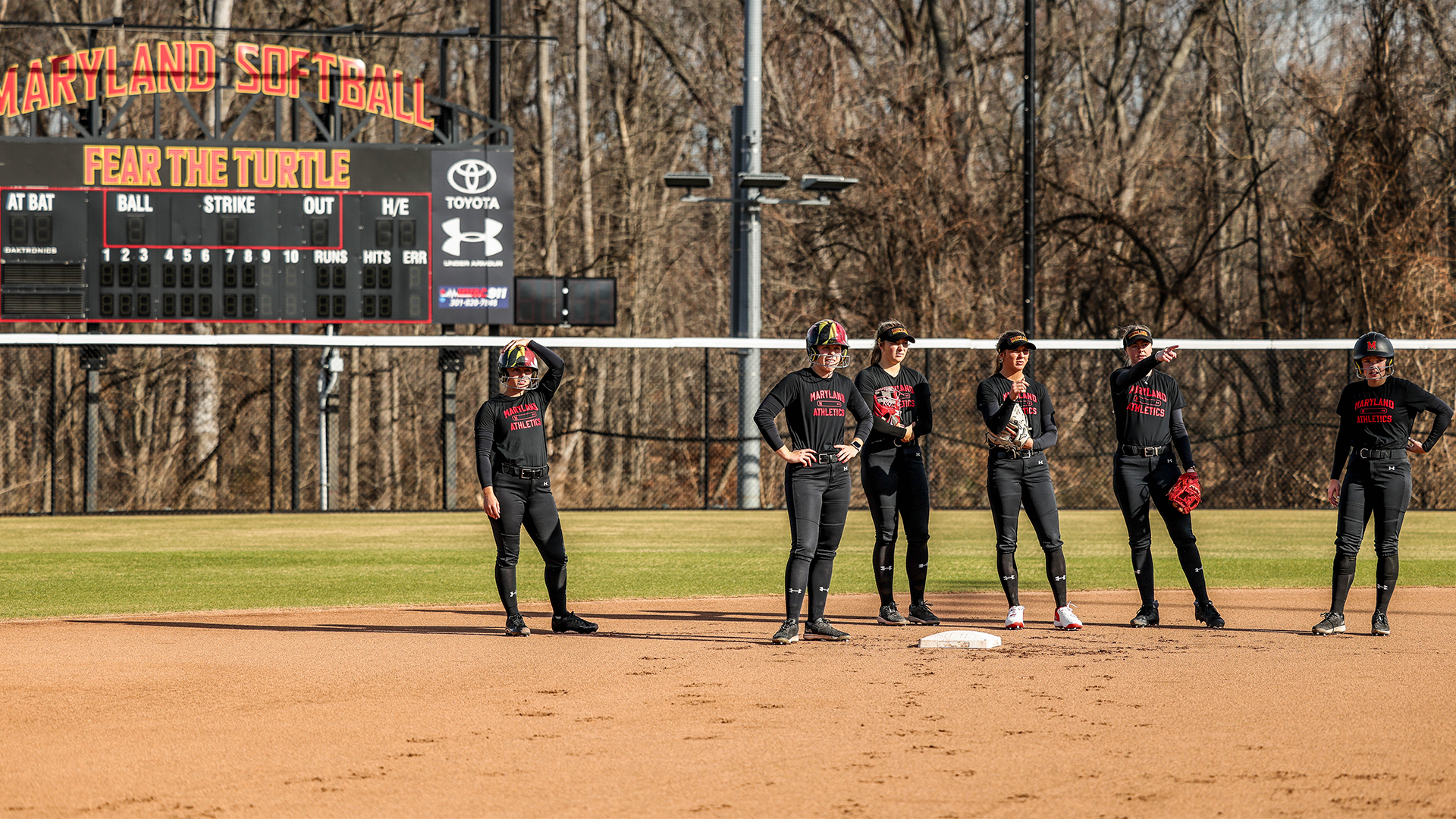 Softball Team Practicing