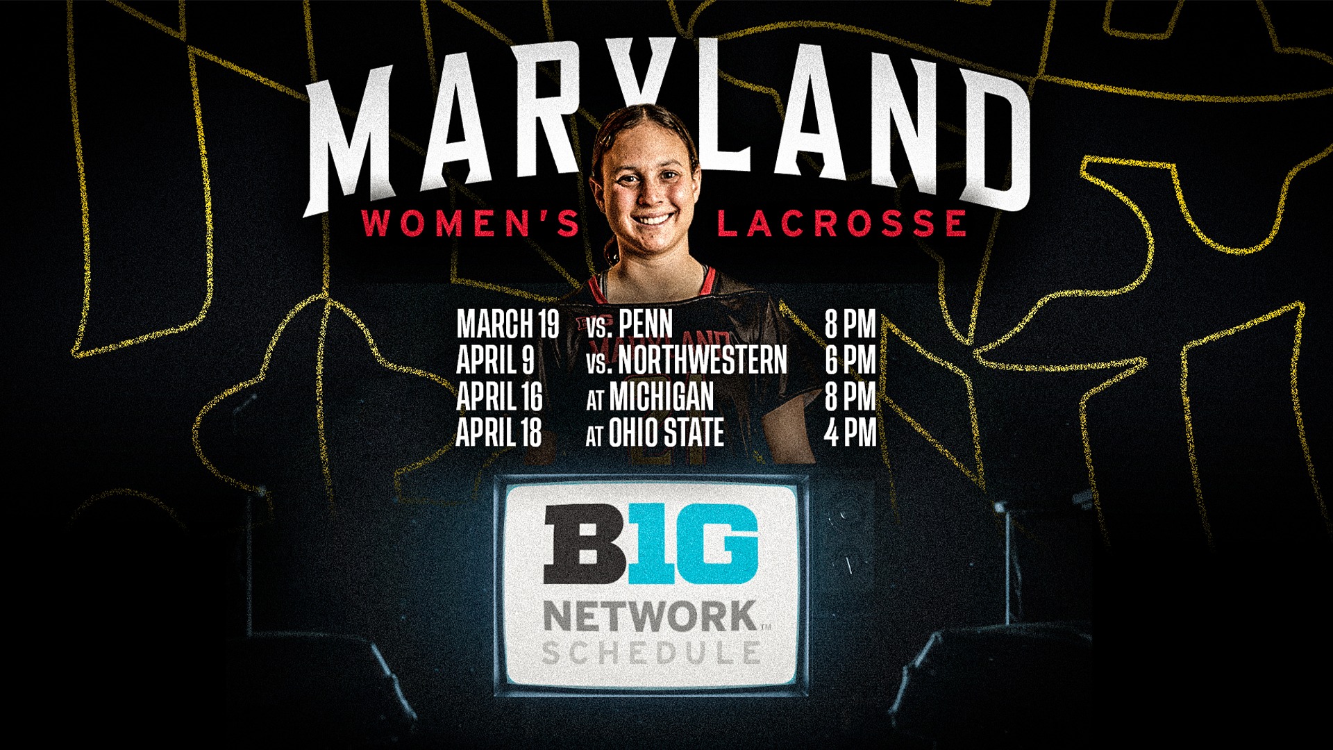 Jordyn Lipkin on the Big Ten TV Schedule for the 2026 season