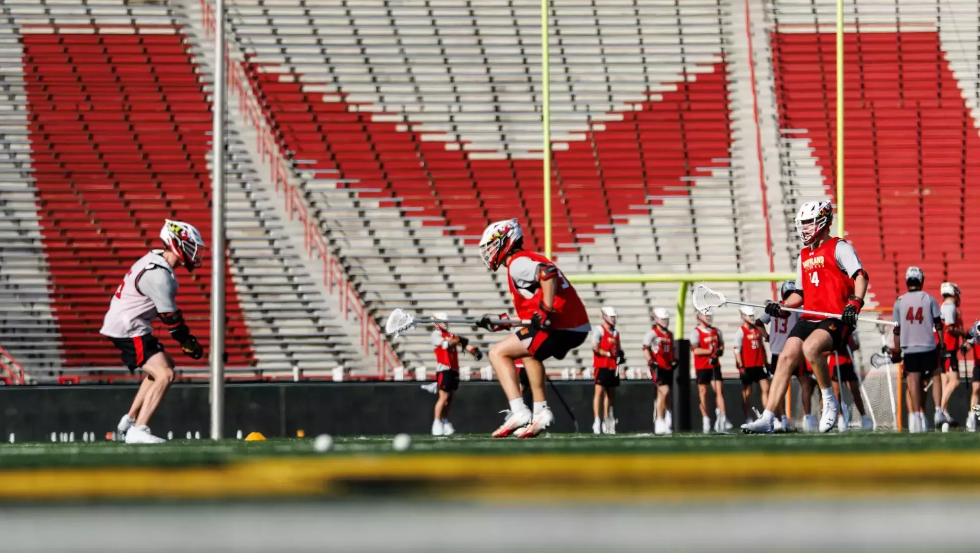 Photos from Men's Lacrosse Practice at Secu Stadium in College Park, MD on Wednesday, Jan. 7, 2026. Mackenzie Miles/Maryland Terrapins