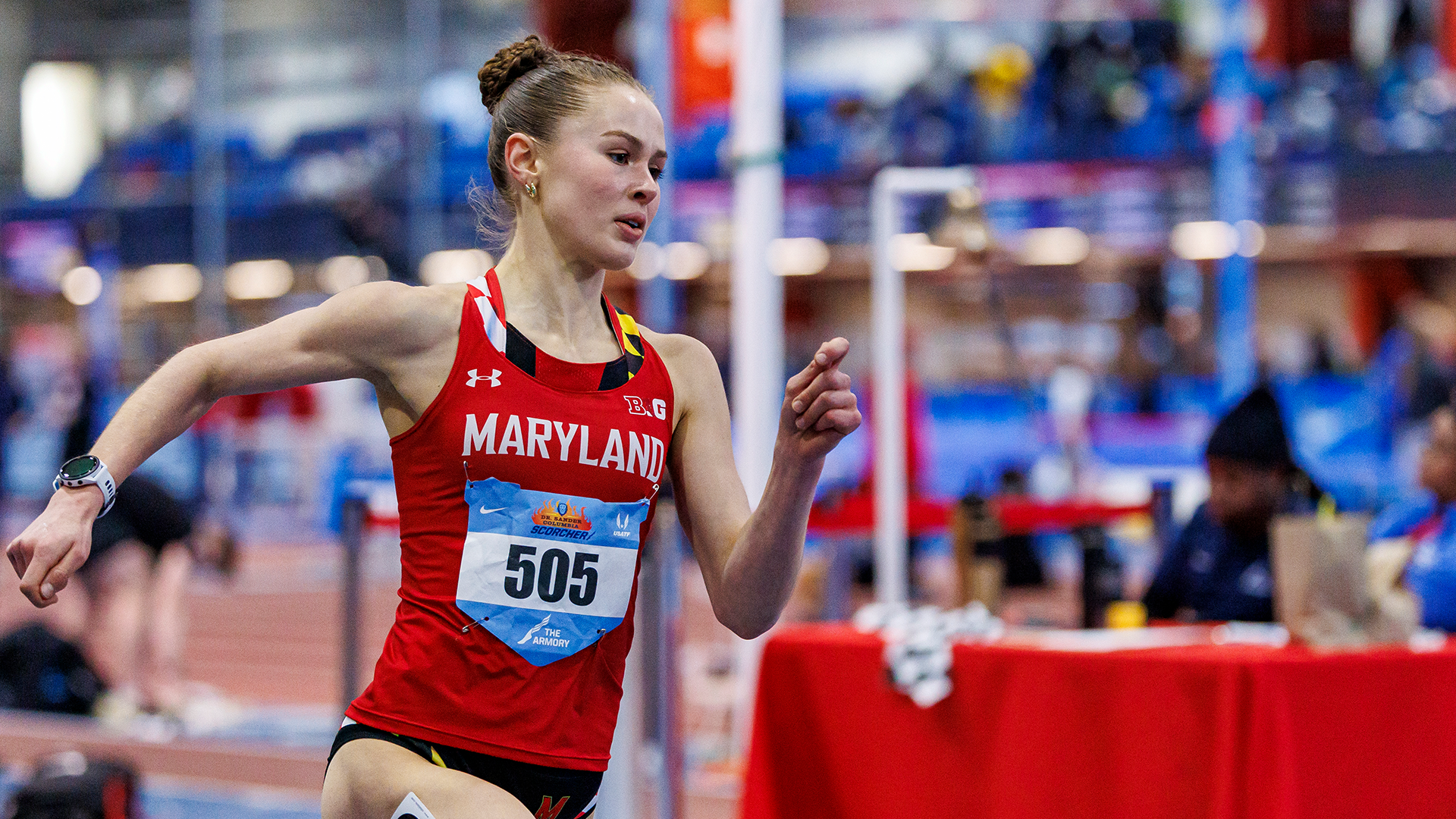 Eva Rogers competes at the Dr. Sander Scorcher