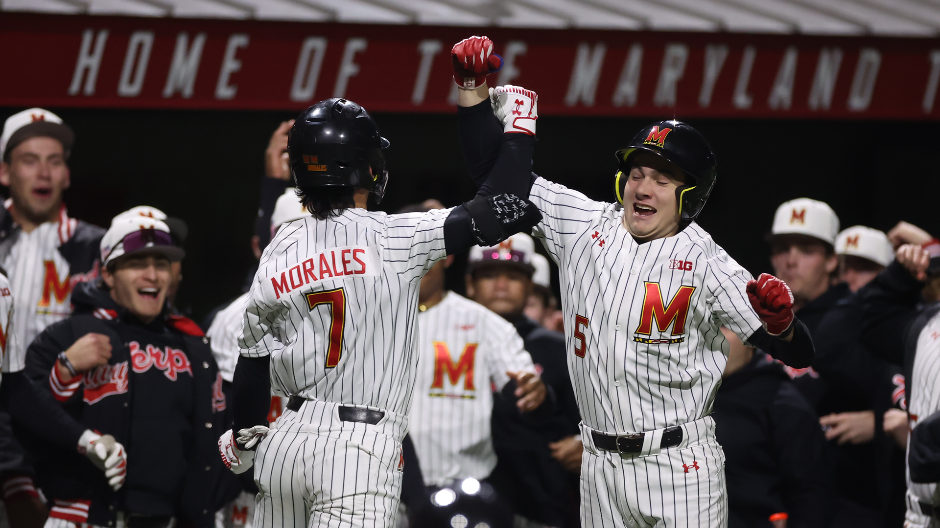 Antonio Morales and Ty Kaunas Celebrate Home Run Against Georgetown