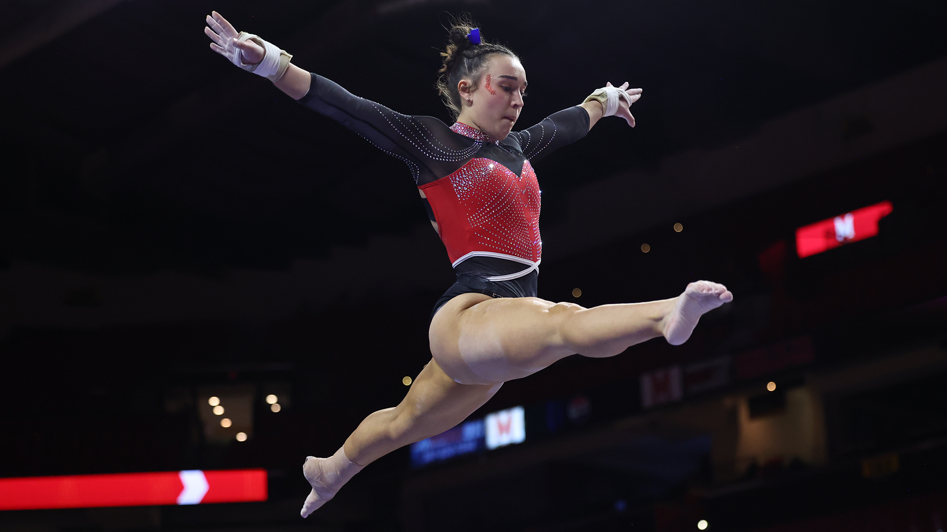 Anie Reade Competes on Balance Beam Against Nebraska
