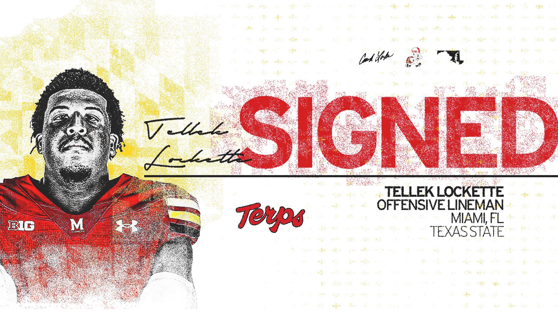 Tellek Lockette signing graphic