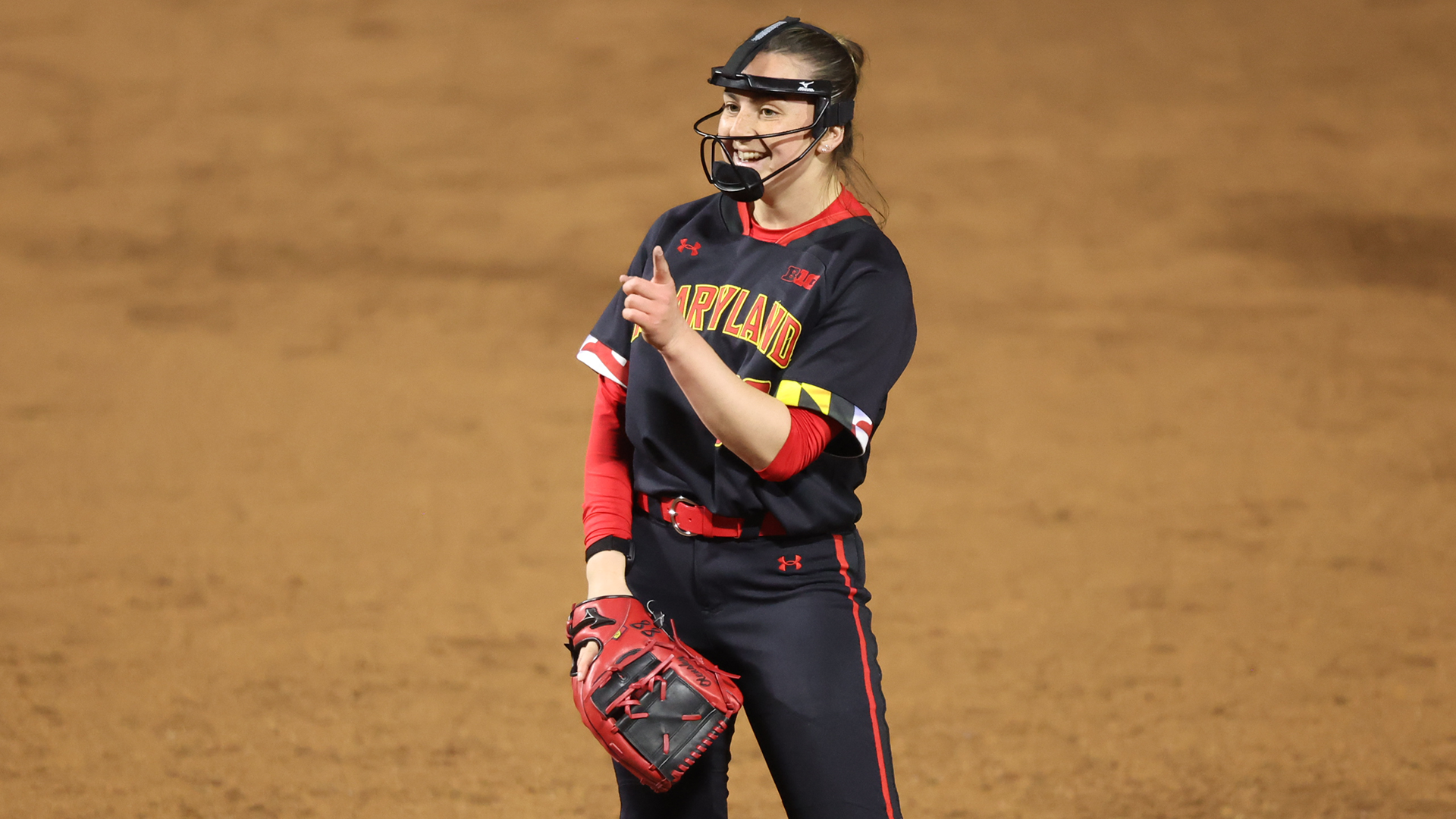 Caitlin Olensky Celebrates a Strikeout Against Fairfield