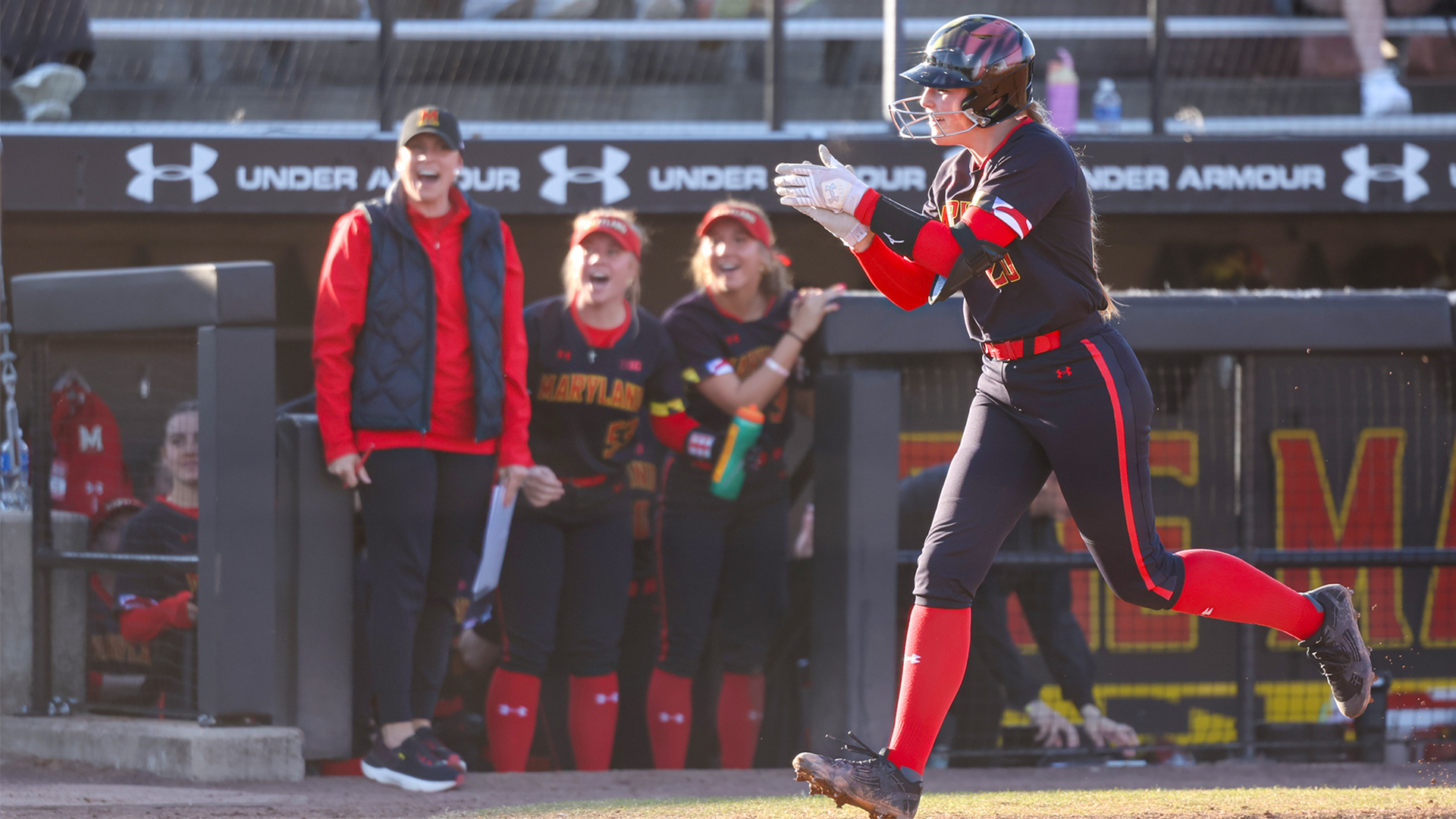 Anna running home after home run against Providence