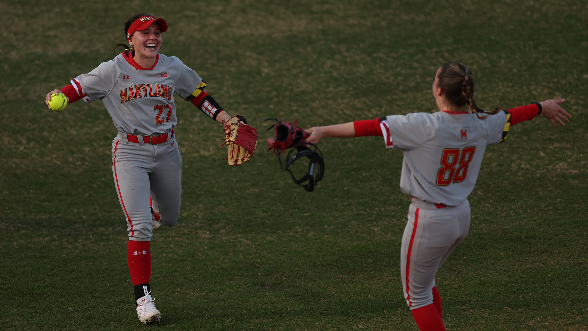 Logan Turner Celebrates a Catch Against Delaware
