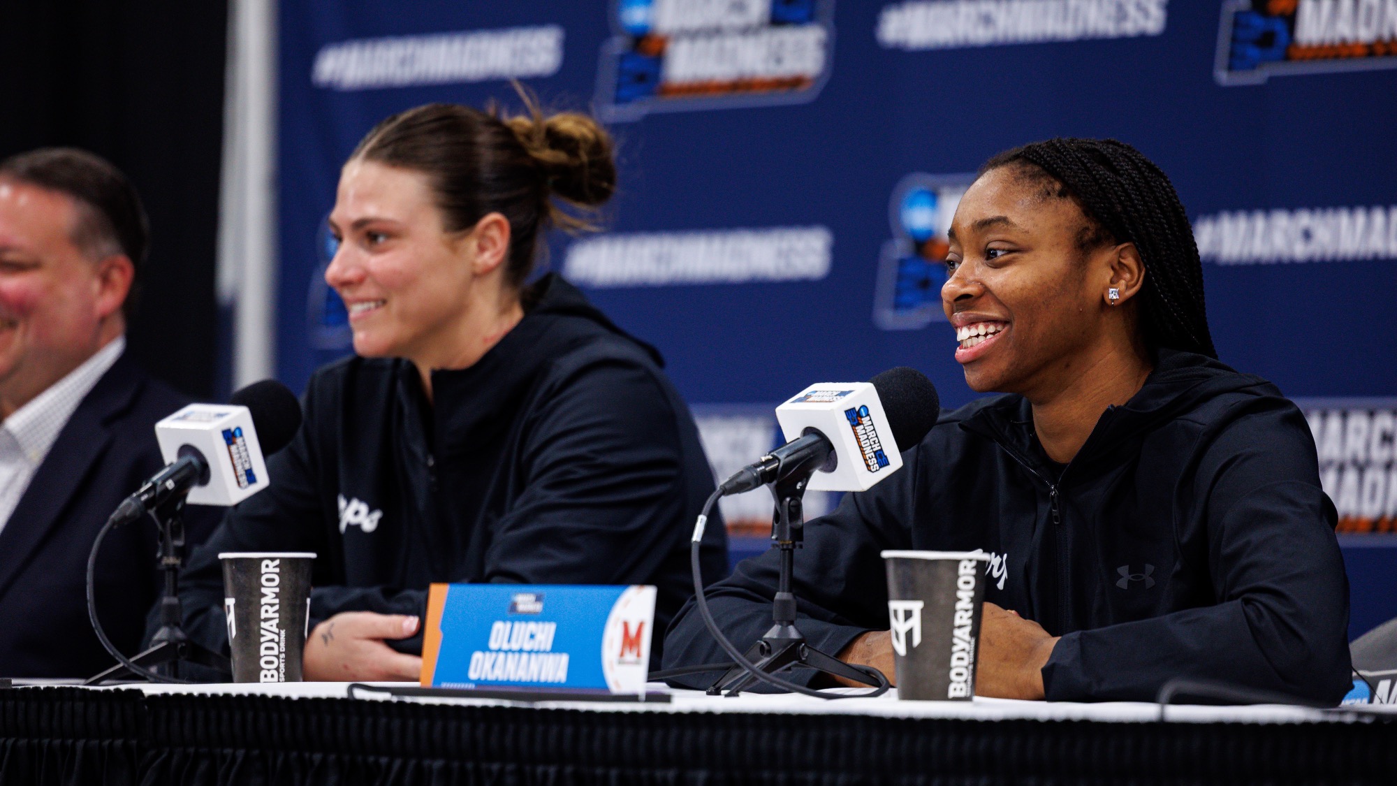 Saylor Poffenbarger and Oluchi Okananwa - NCAA First Round Practice Day Press Conference