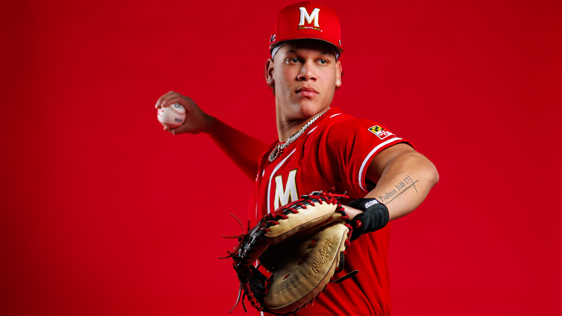 Story Cover Photo - Franklin Pichardo Jr. posing in front of red background