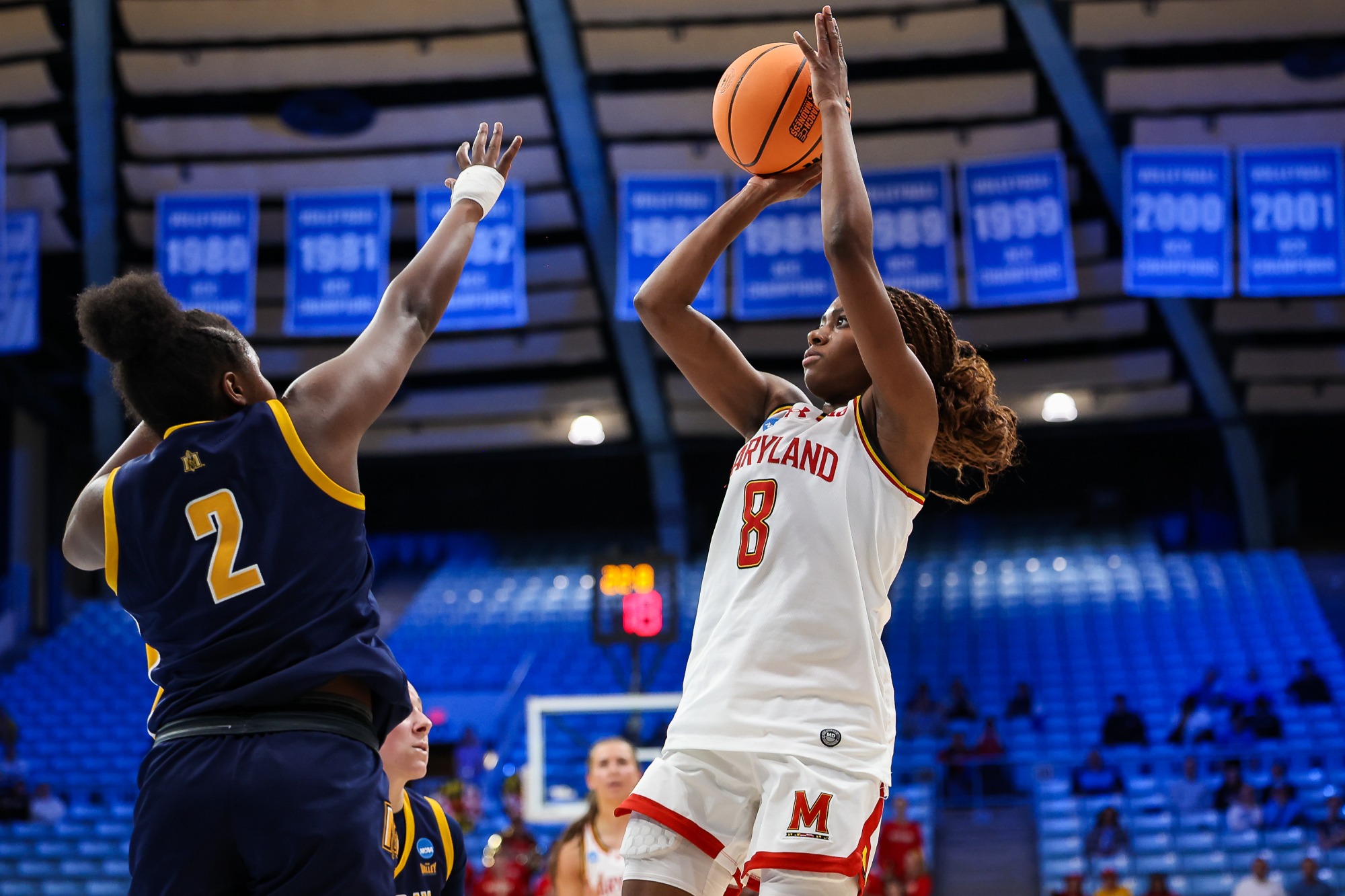 Guard Kyndal Walker (8)Maryland Terrapins Women's Basketball vs Murray State Racers at Carmichael Arena in Chapel Hill, NC on Friday, Mar. 20, 2026. 