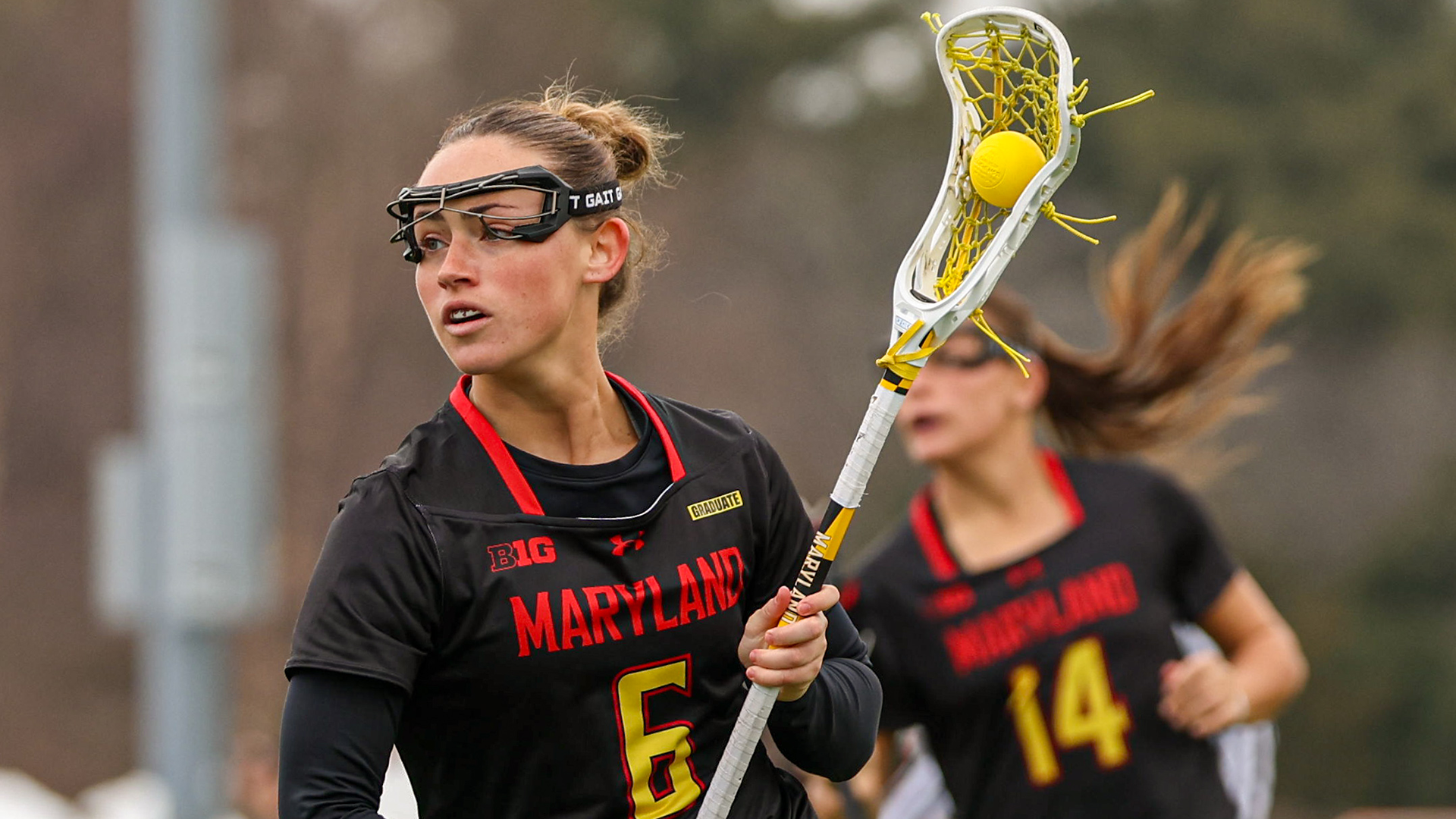 Keeley Block Moves Up the Field Against Hofstra