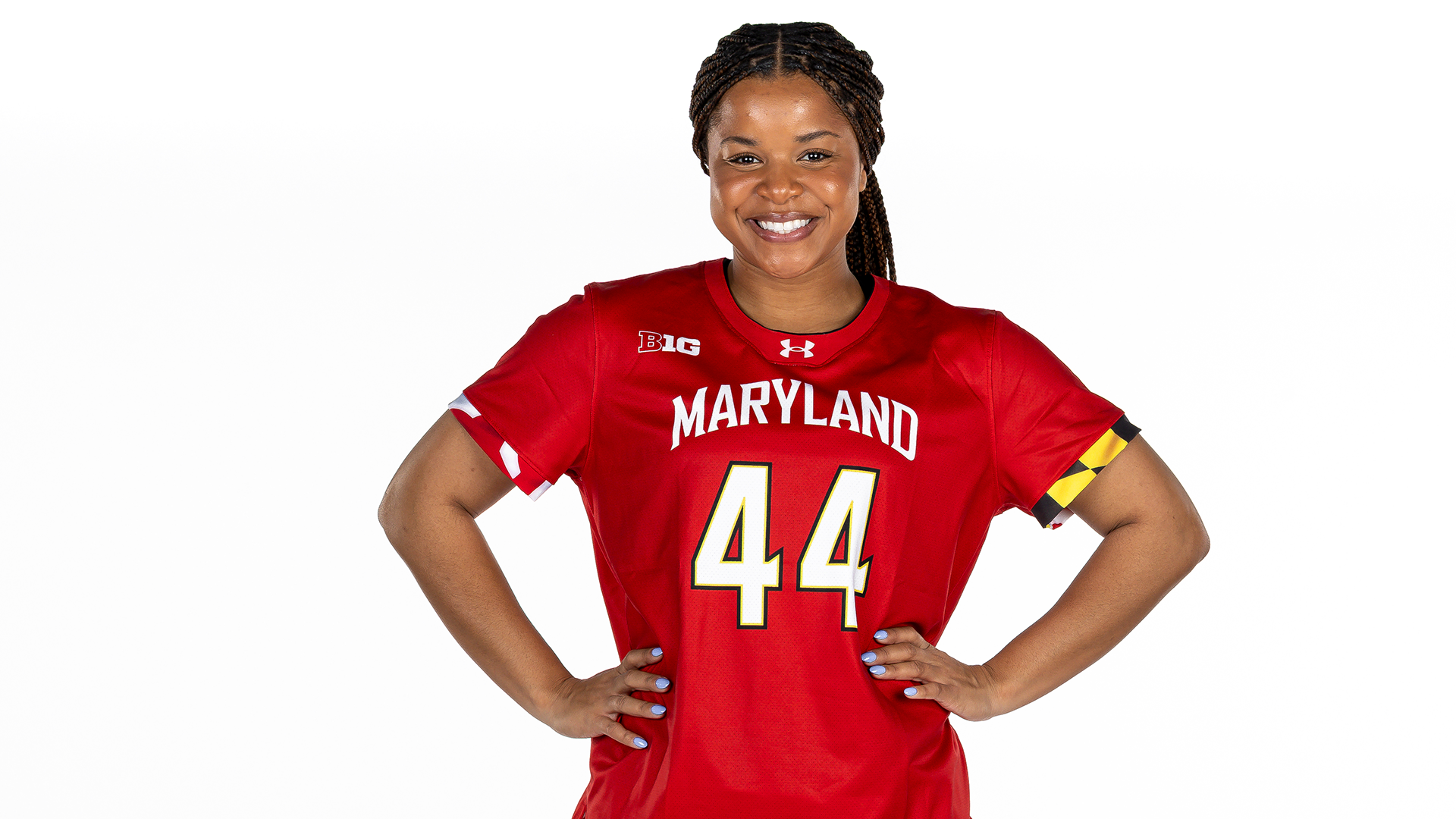Kennedy Major posed white backdrop Media Day