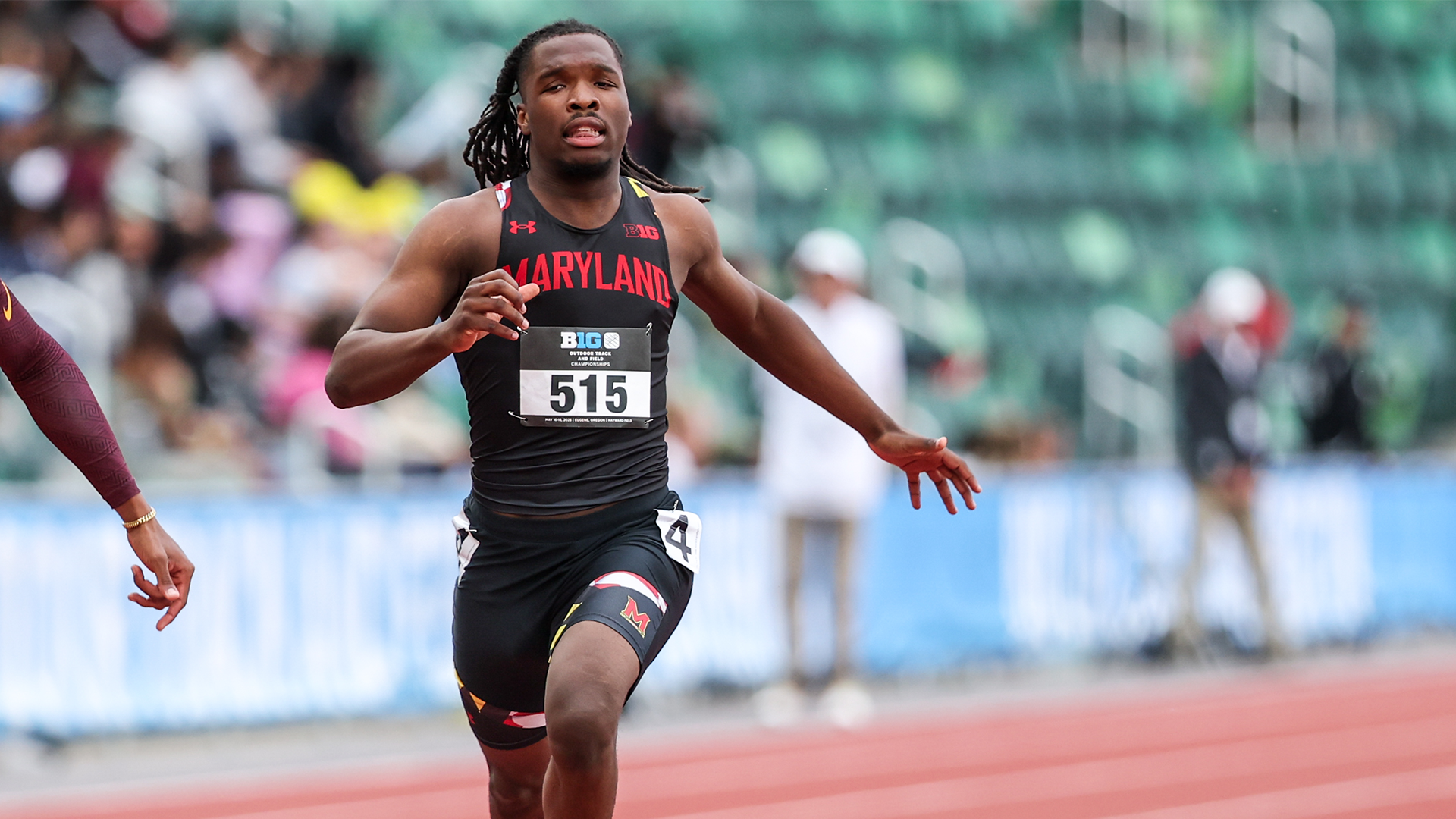 Roman Spikes competes at the Big Ten Outdoor Championships