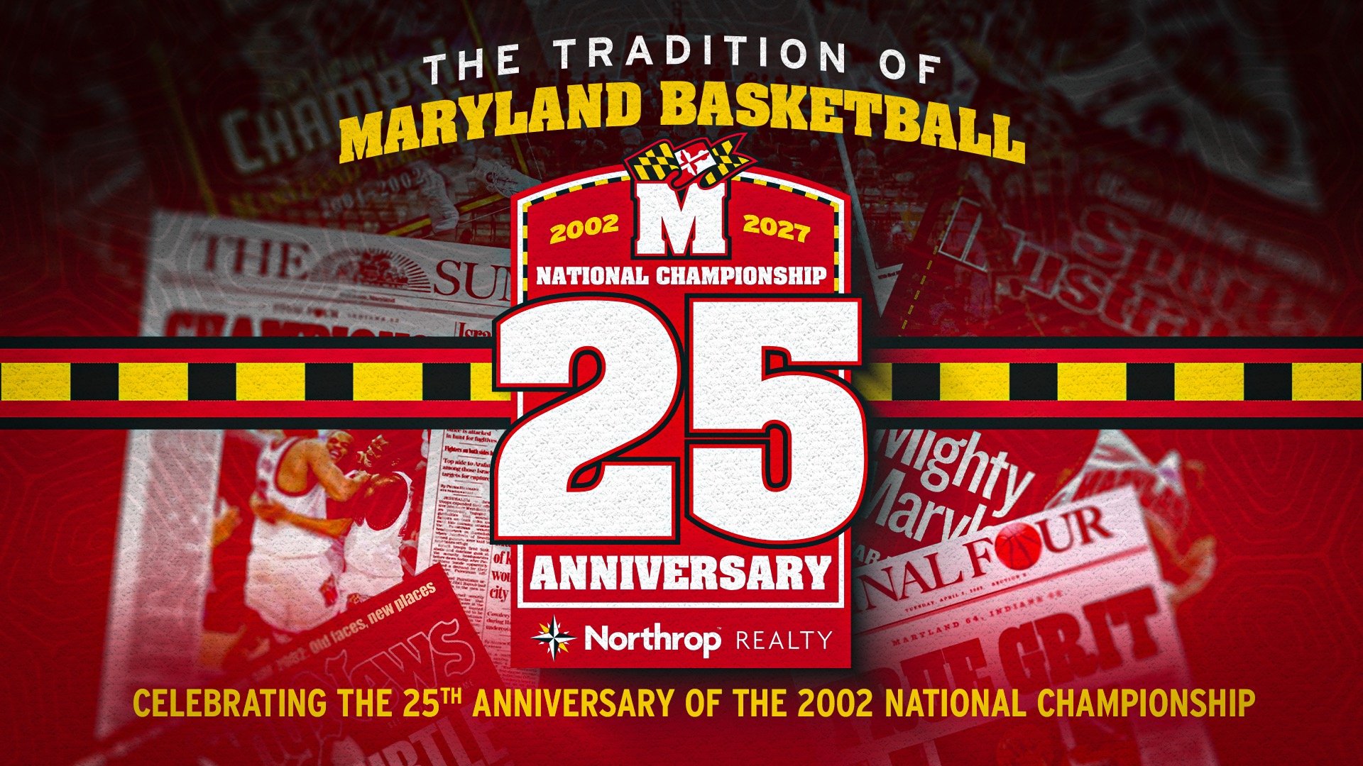 Maryland Men's Basketball 25th Anniversary National Championship Graphic
