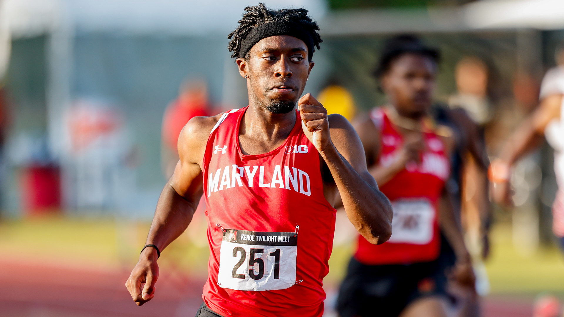 Sam Ford competes at the Kehoe Twilight meet