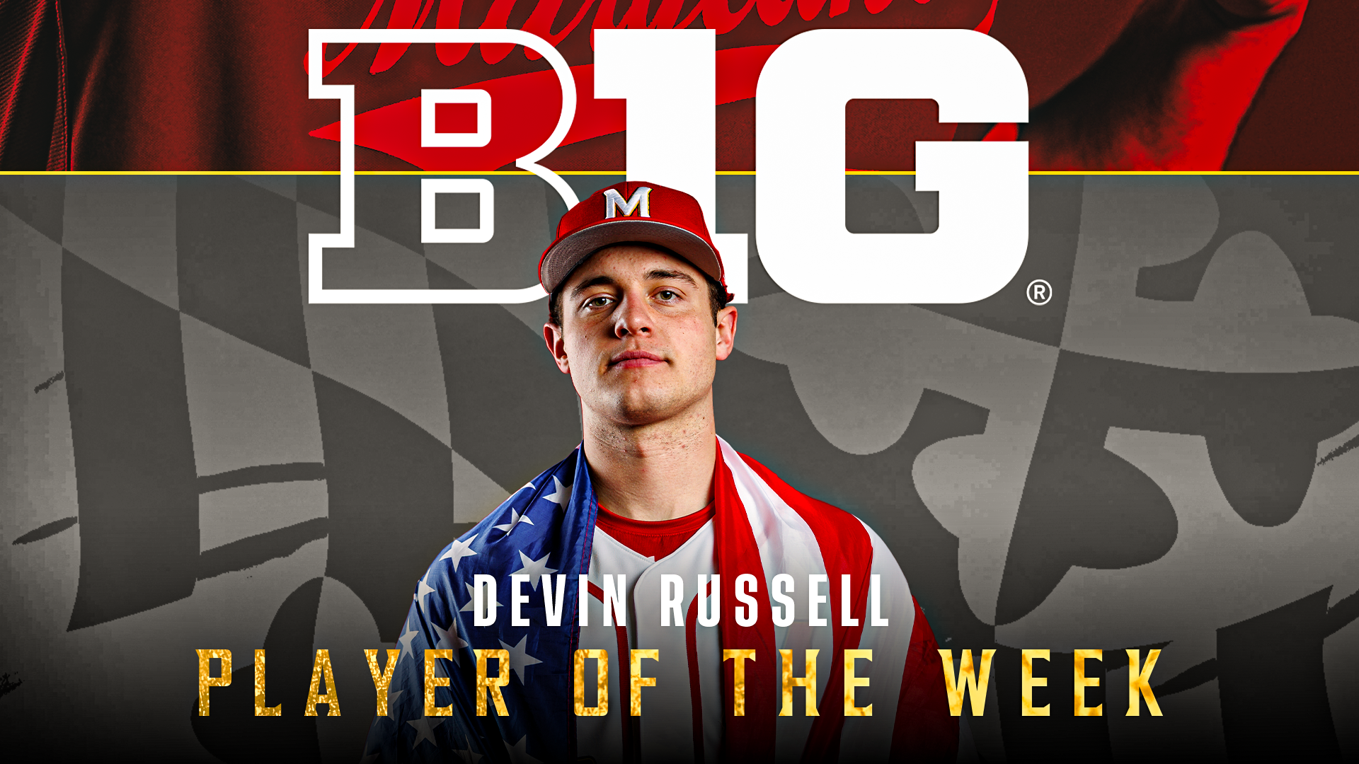 Devin Russell Big Ten Player of the Week Graphic