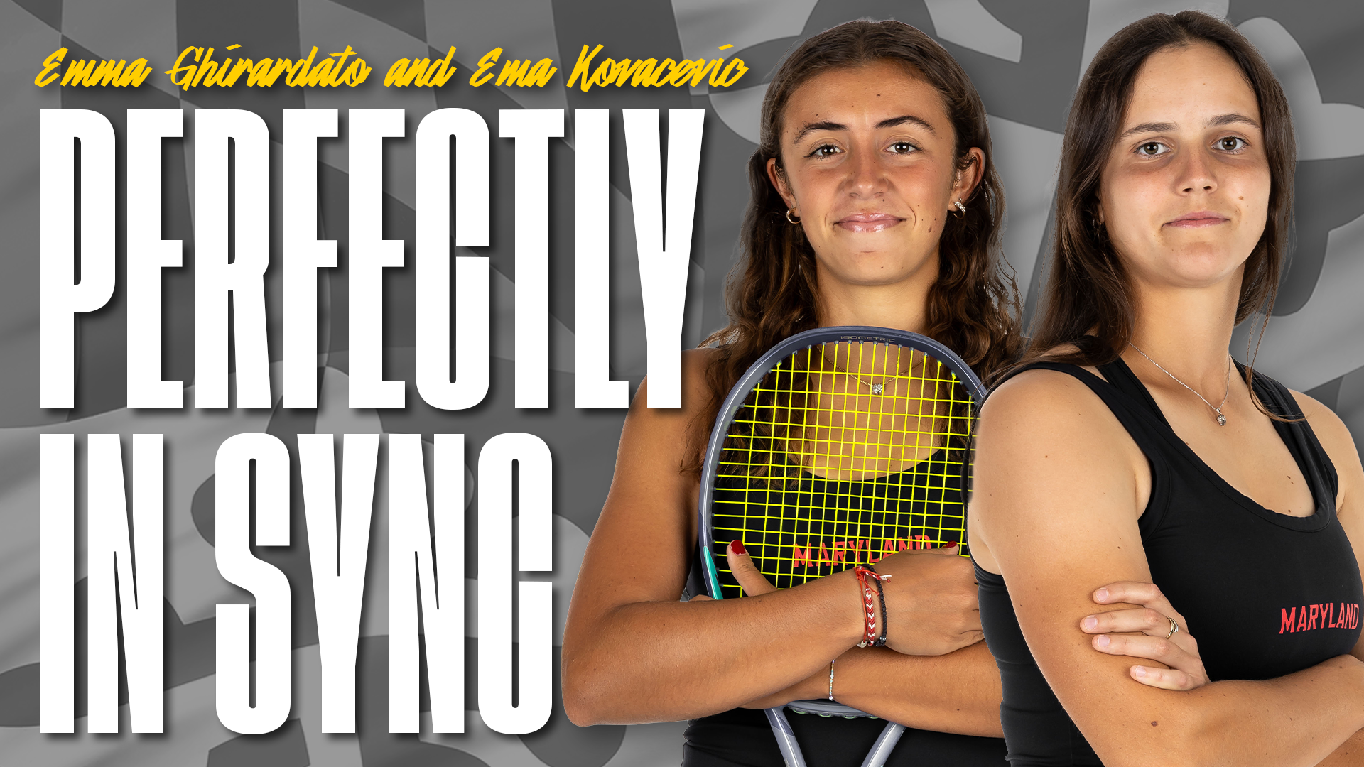 One Letter Apart, Perfectly in Sync: Emma Ghirardato and Ema Kovacevic Power Maryland Tennis
