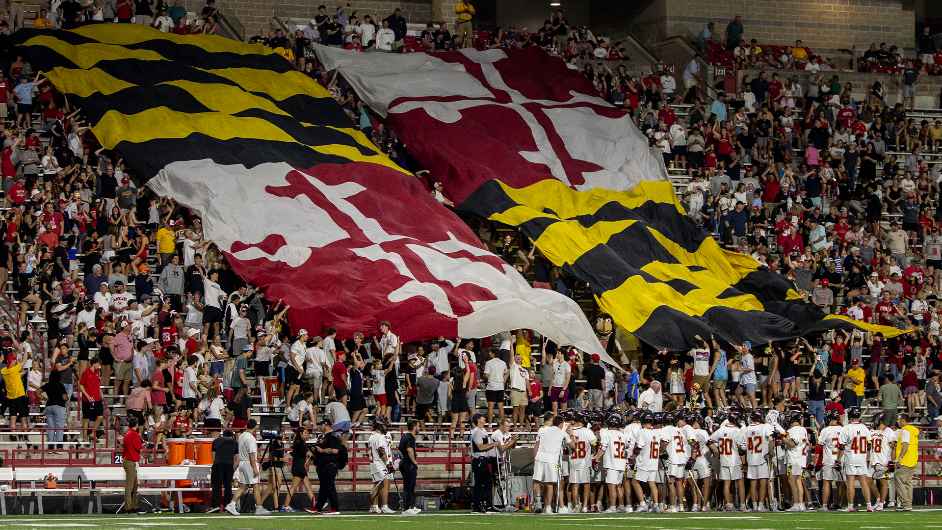 Men's Lacrosse Flag Drop