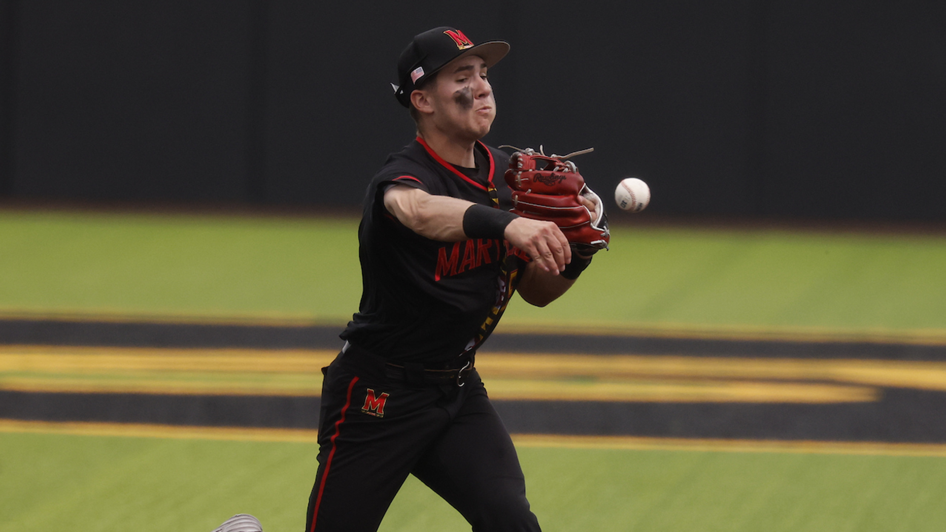 Ty Kaunas Makes a Defensive Play Against Iowa