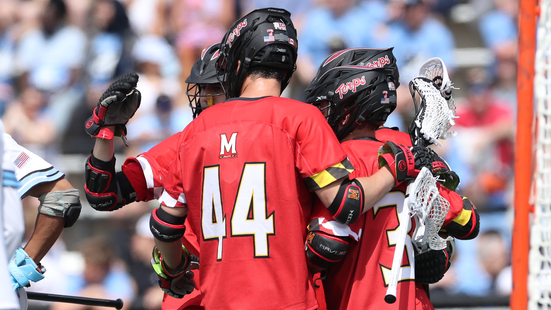 Maryland Celebrates a Goal Against Johns Hopkins