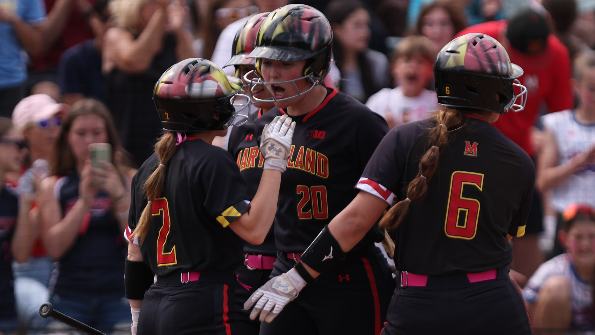 Anna McGowan Celebrates a Homer Against Illinois