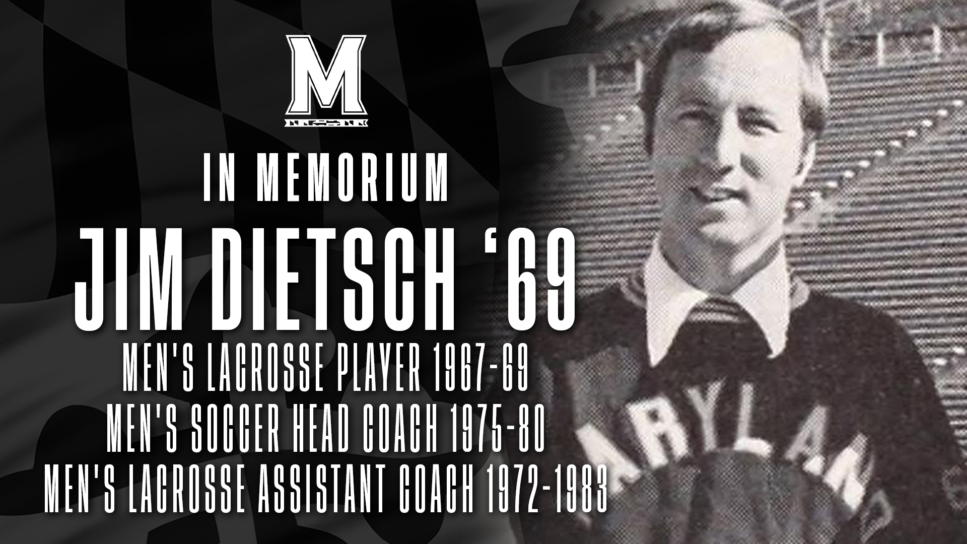 In Memoriam graphic remembering Jim Dietsch