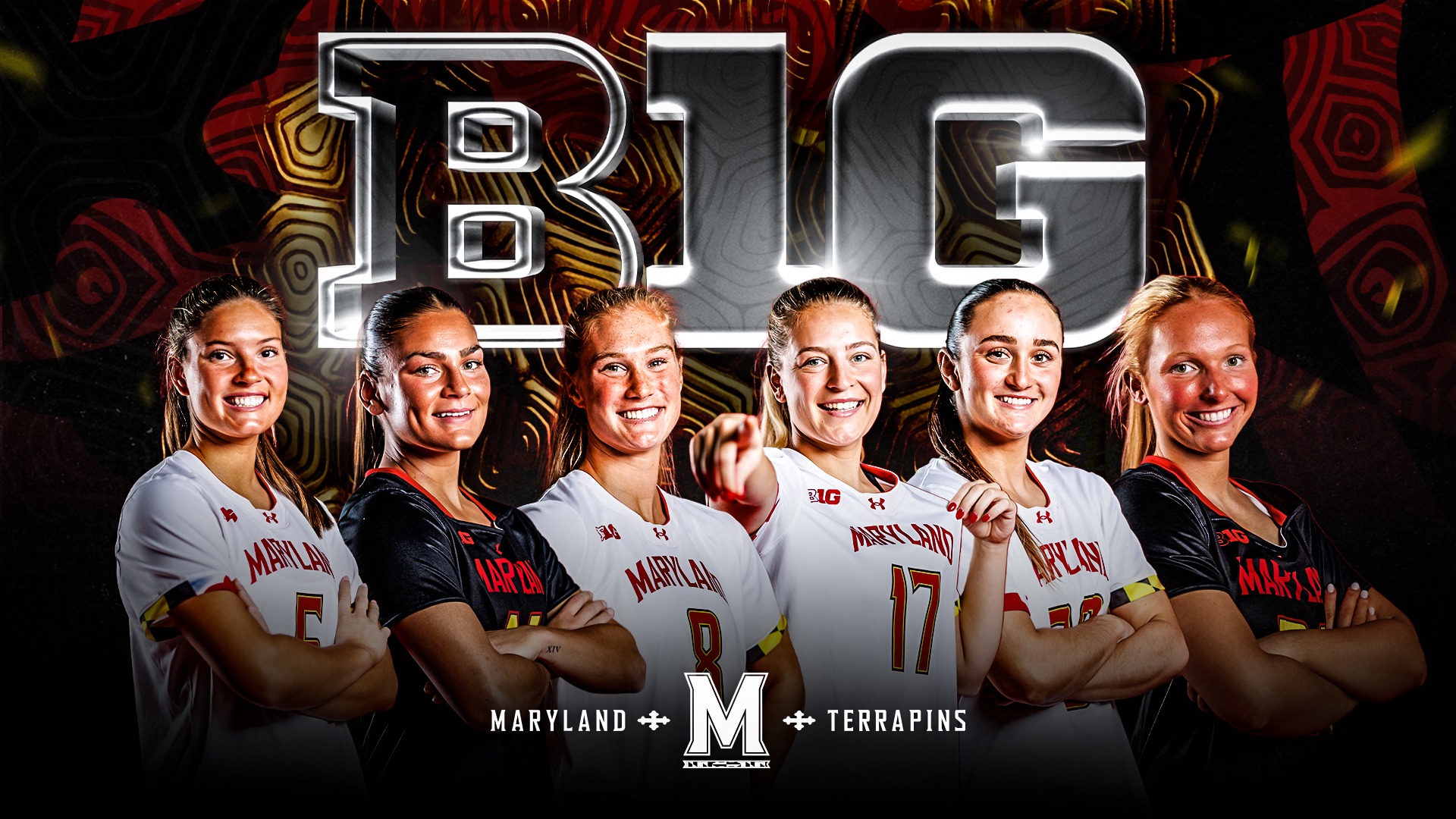 2026 Maryland Women's Lacrosse Big Ten Awards Graphic 