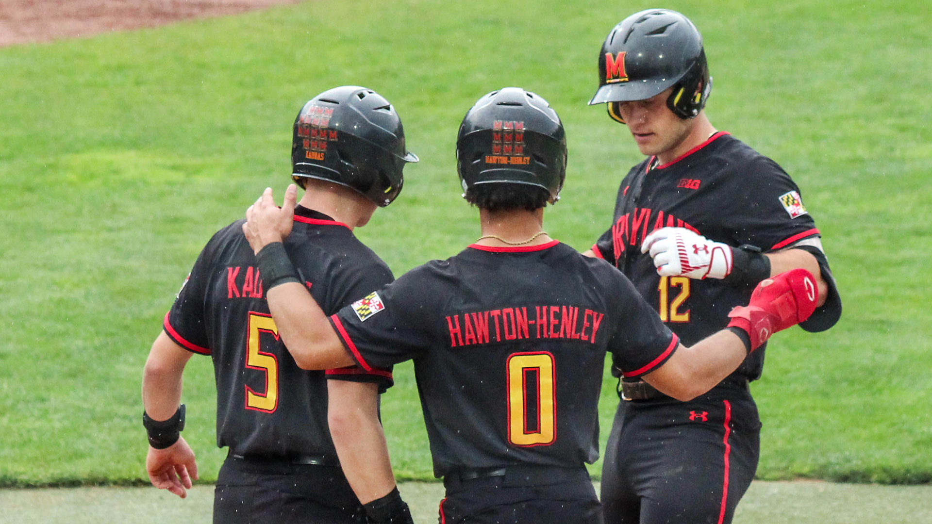Devin Russel Celebrates a Home Run in a Win Over Michigan State