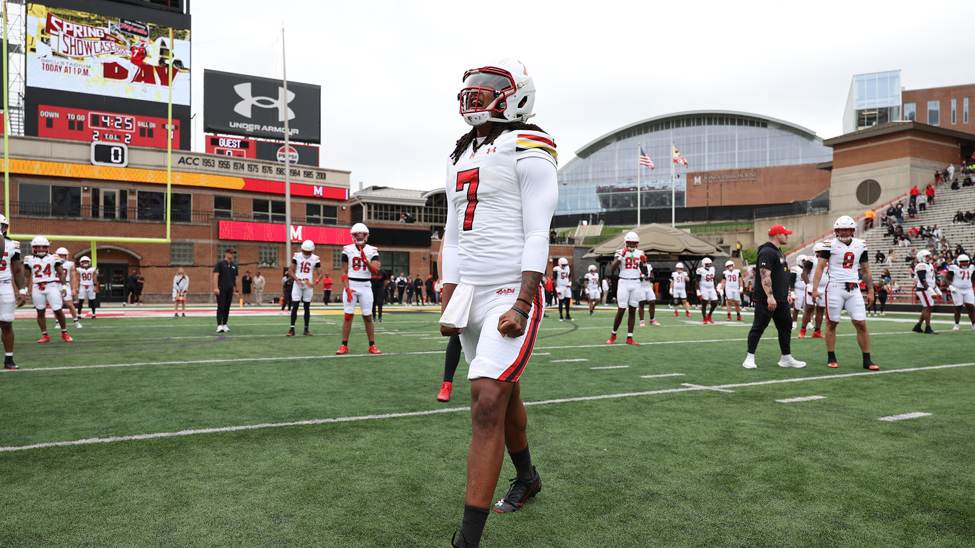 Malik Washington Takes the Field Ahead of Maryland's Spring Showcase