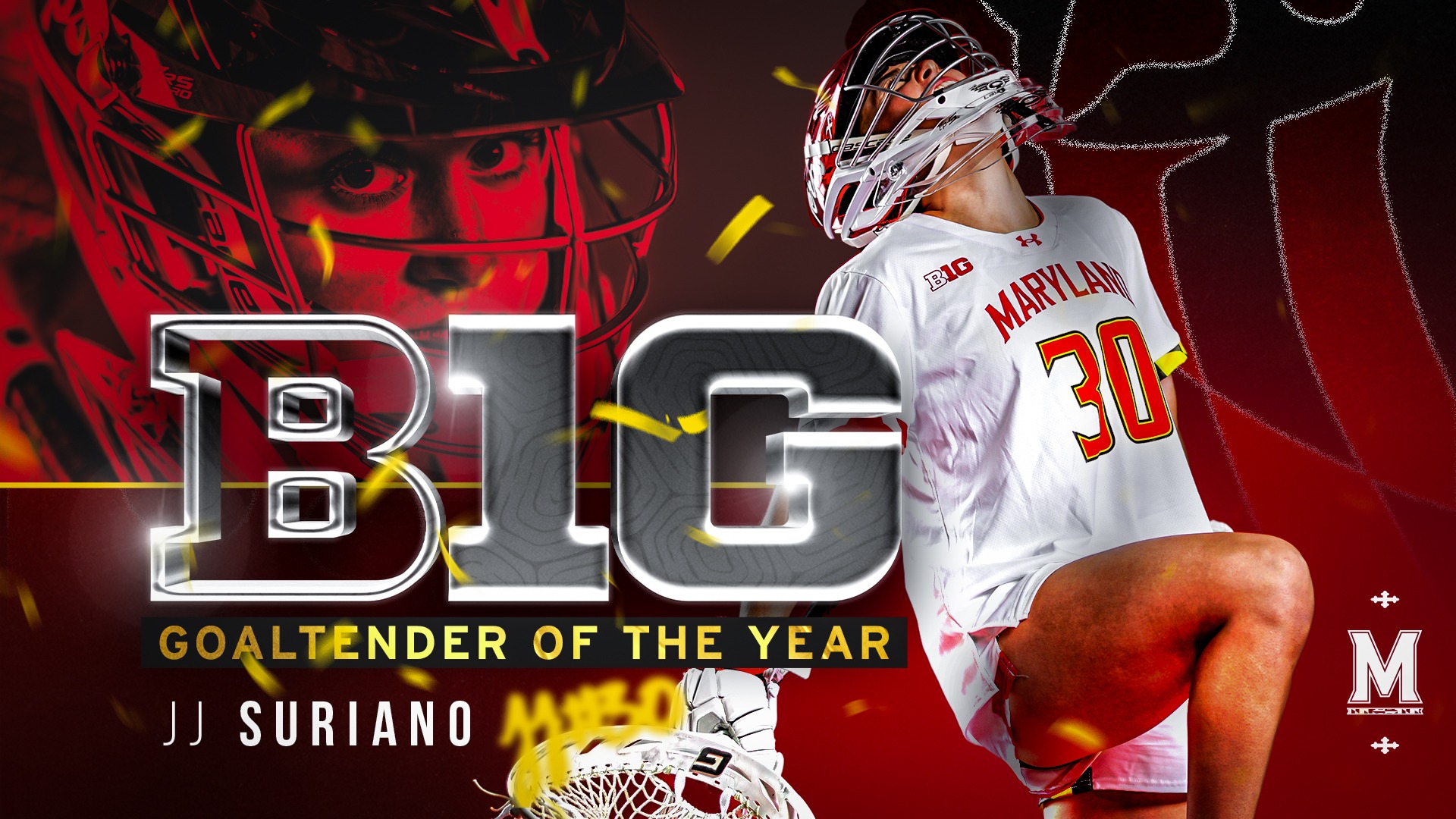 JJ Suriano Big Ten Goaltender of the Year Graphic