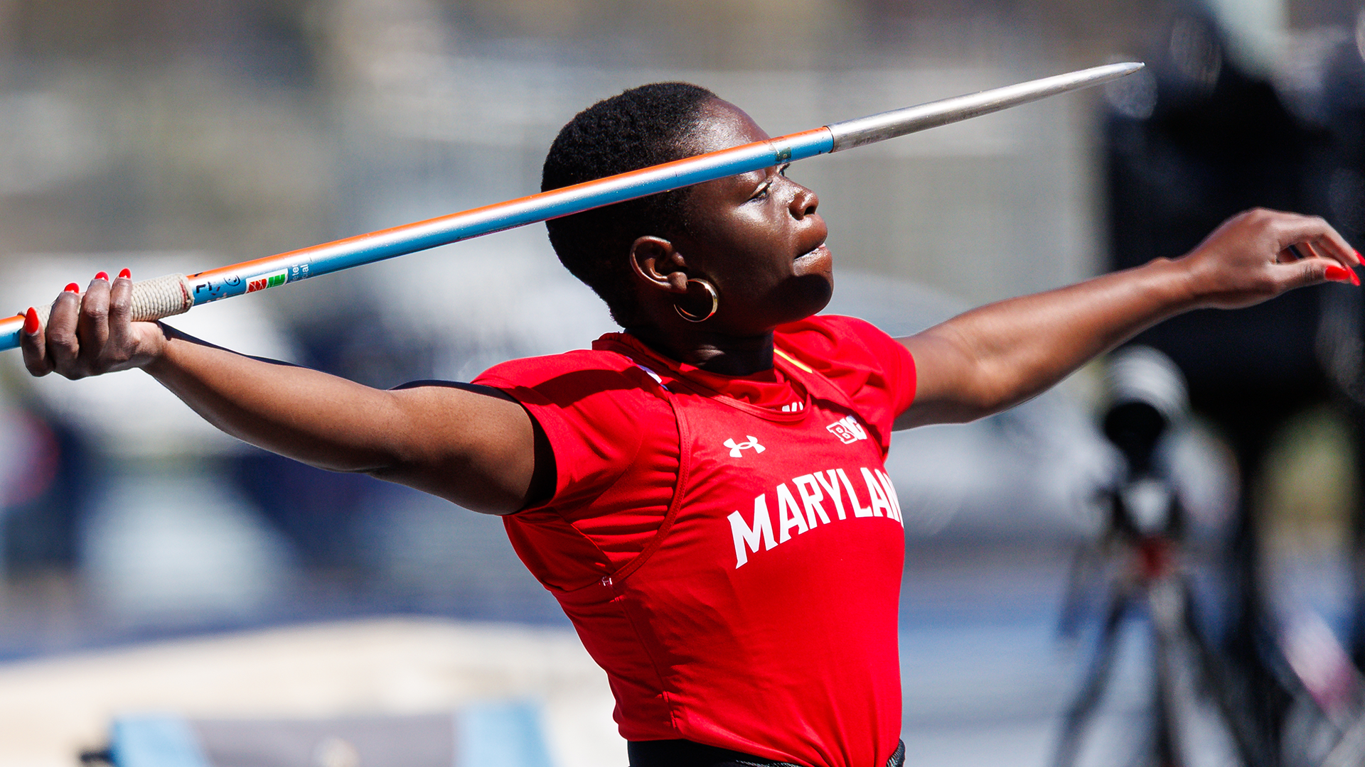Evelyn VanZwieten competes at the Navy Outdoor Invitational