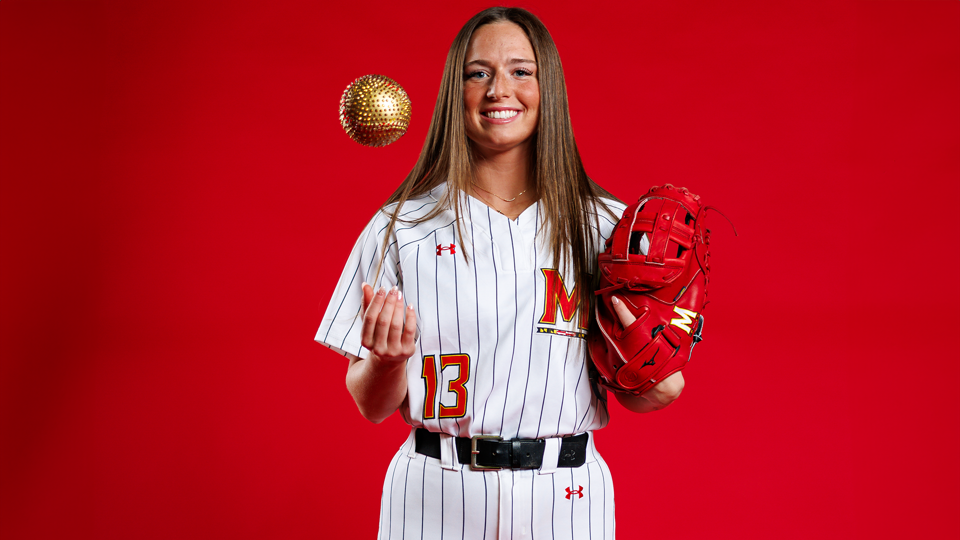 Gracelyn Solarz red background posed action