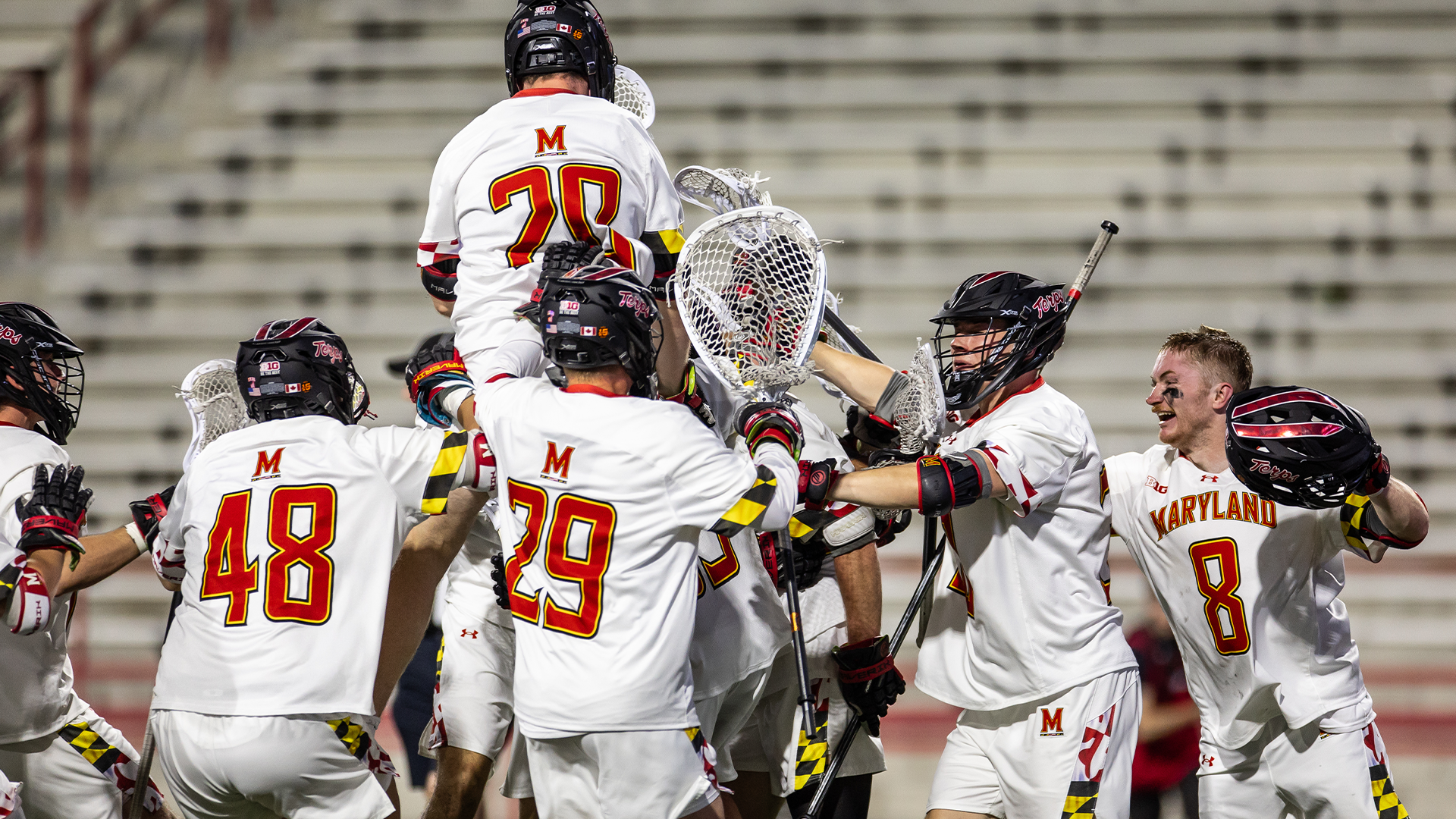 Terps celebrate overtime winning goal