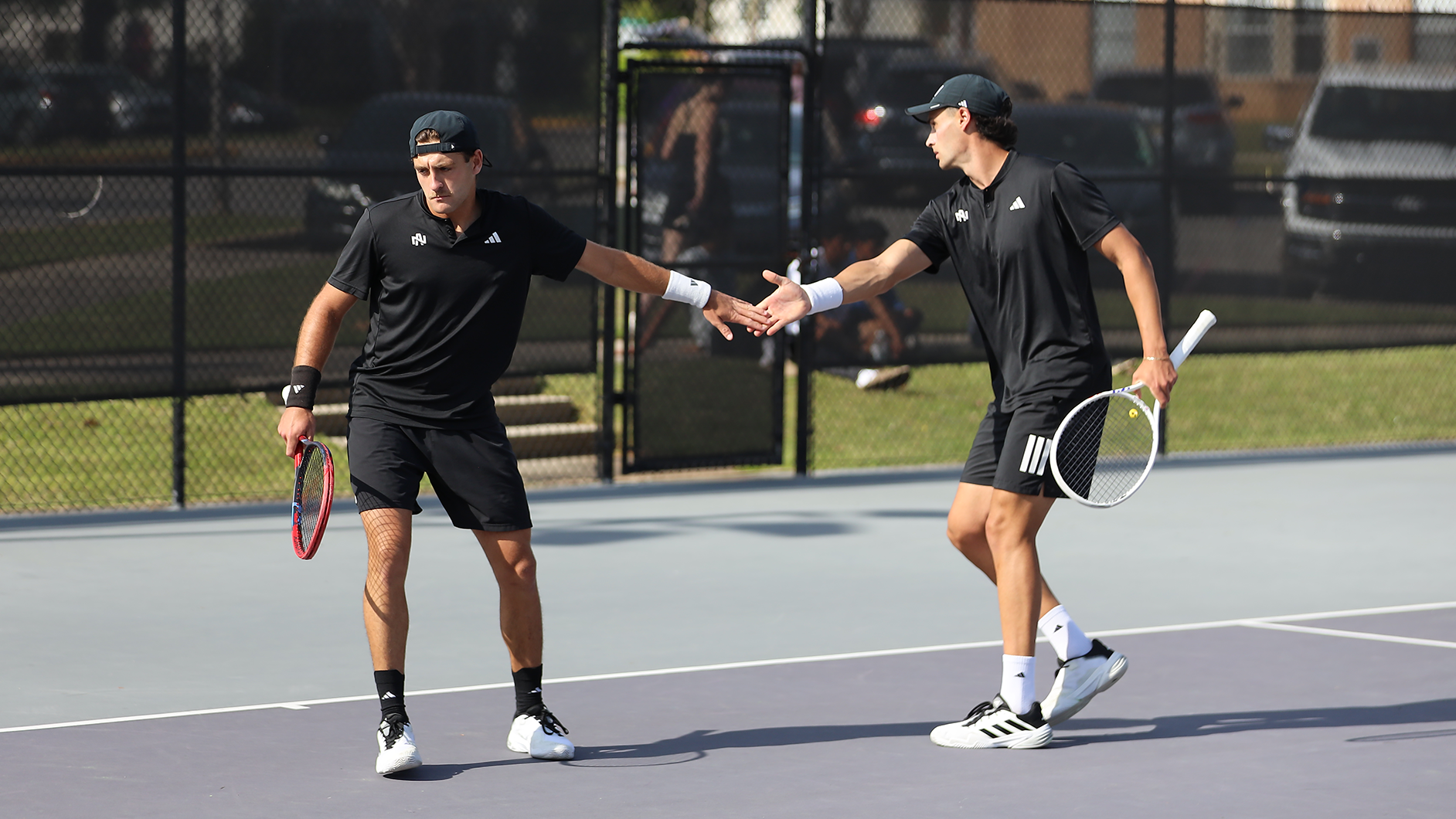 Izan Orgiles and Alberto Altur against North Florida on April 13, 2025