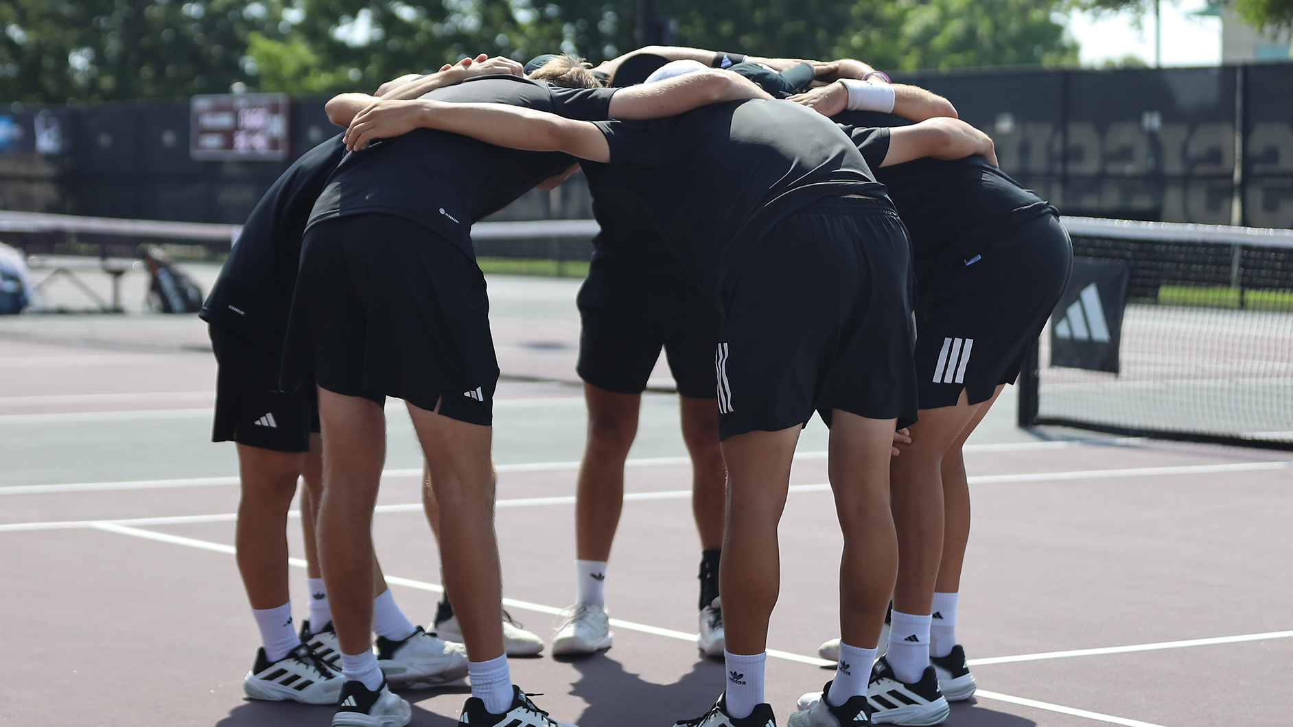Men's Tennis Team Huddle Spring 2025 (May 2, 2025)