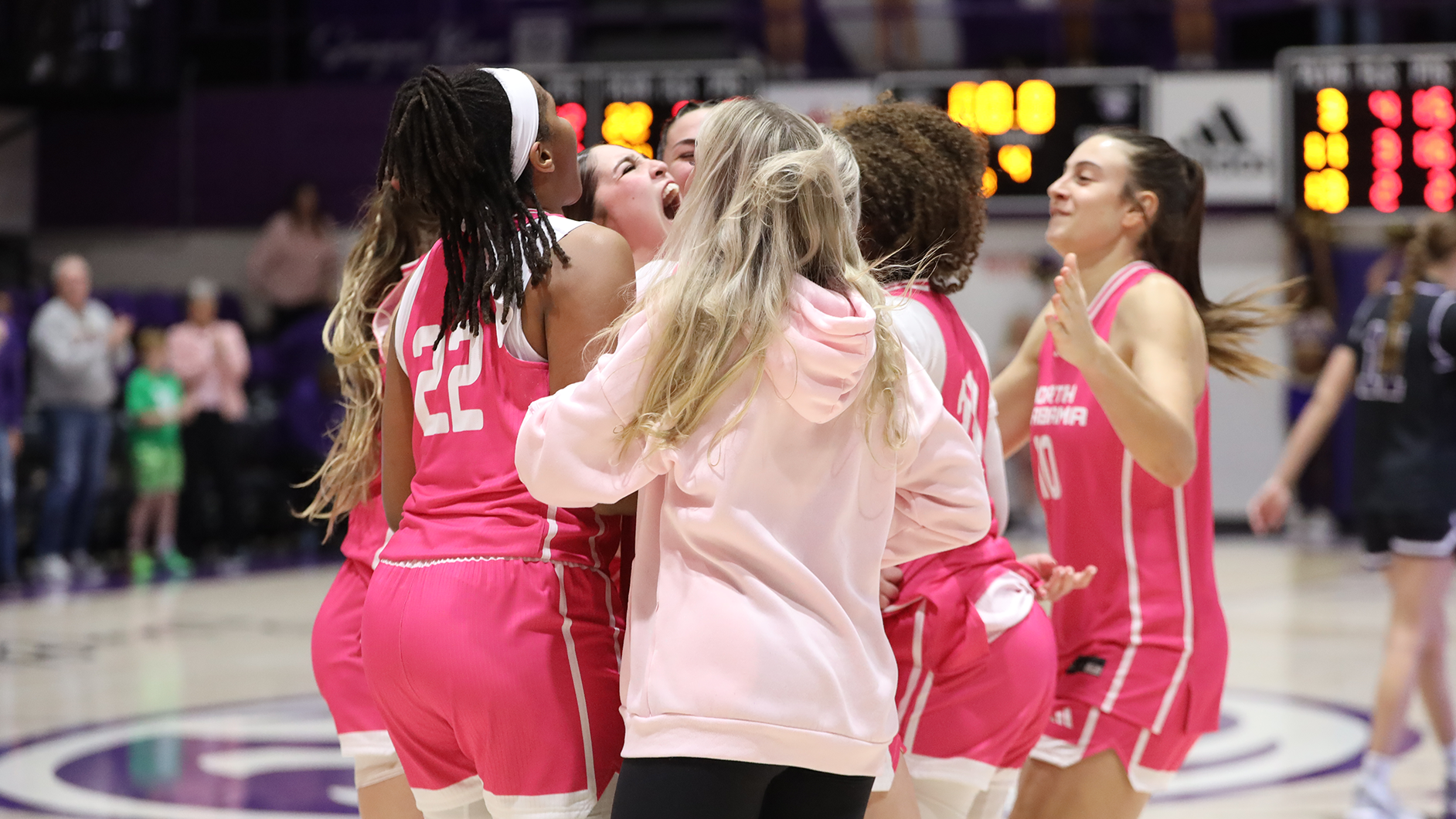 WBB Team Celebration against Lipscomb (February 21, 2026)