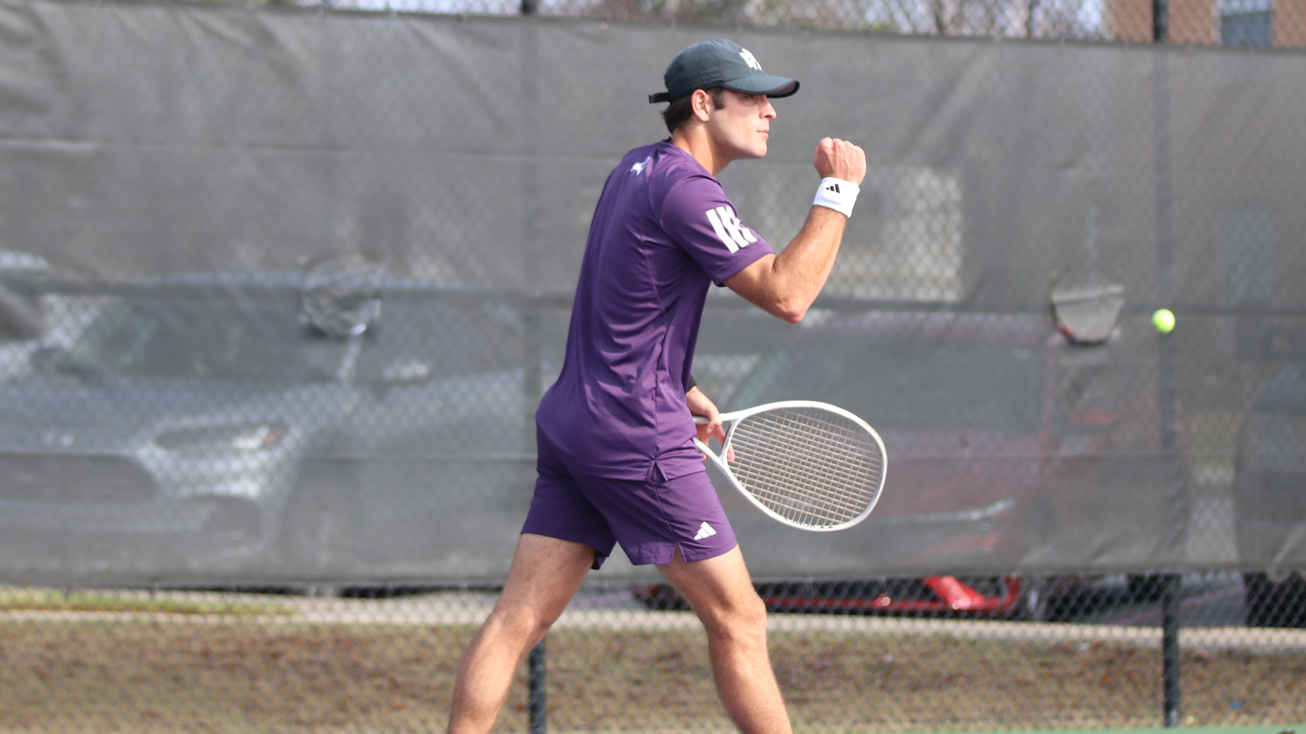 Izan Orgiles celebrating against Bellarmine on March 9, 2026