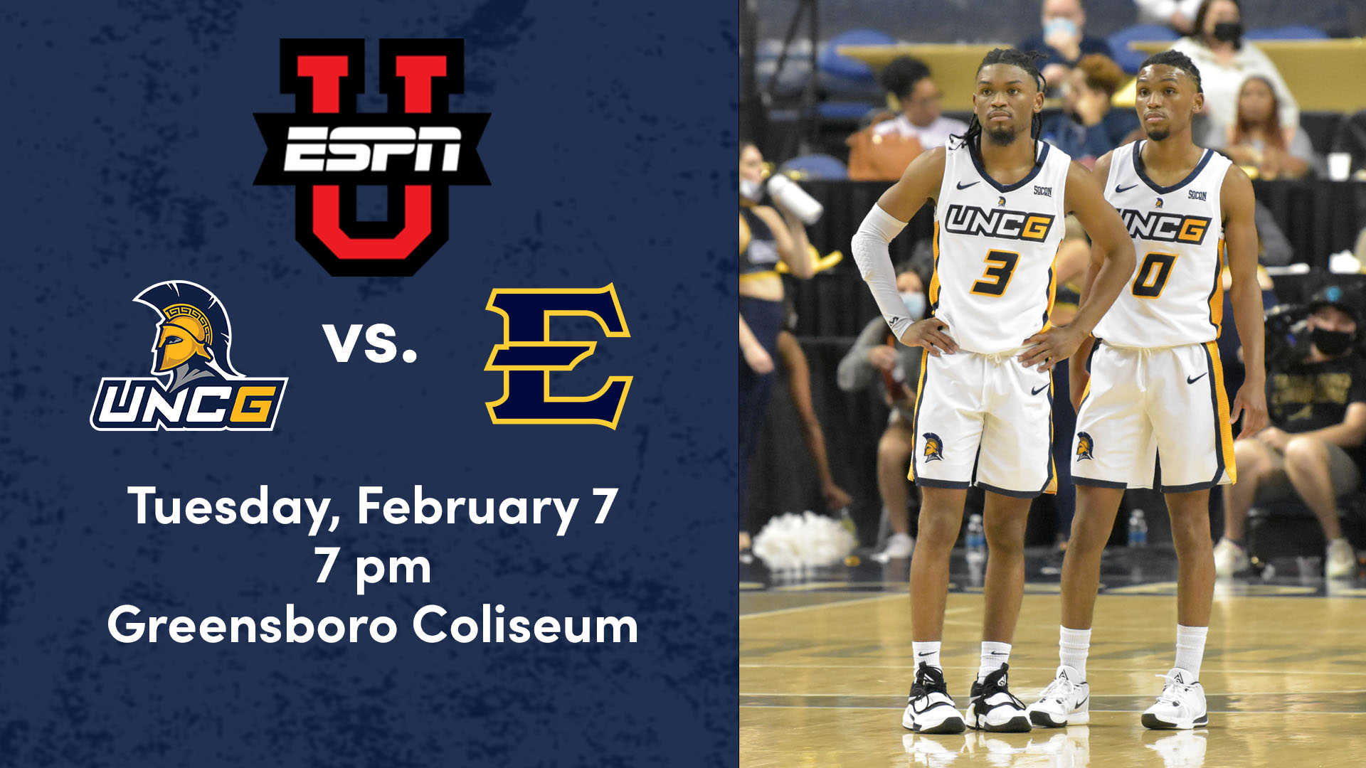 Men’s Basketball to Host ETSU on ESPNU UNC Greensboro