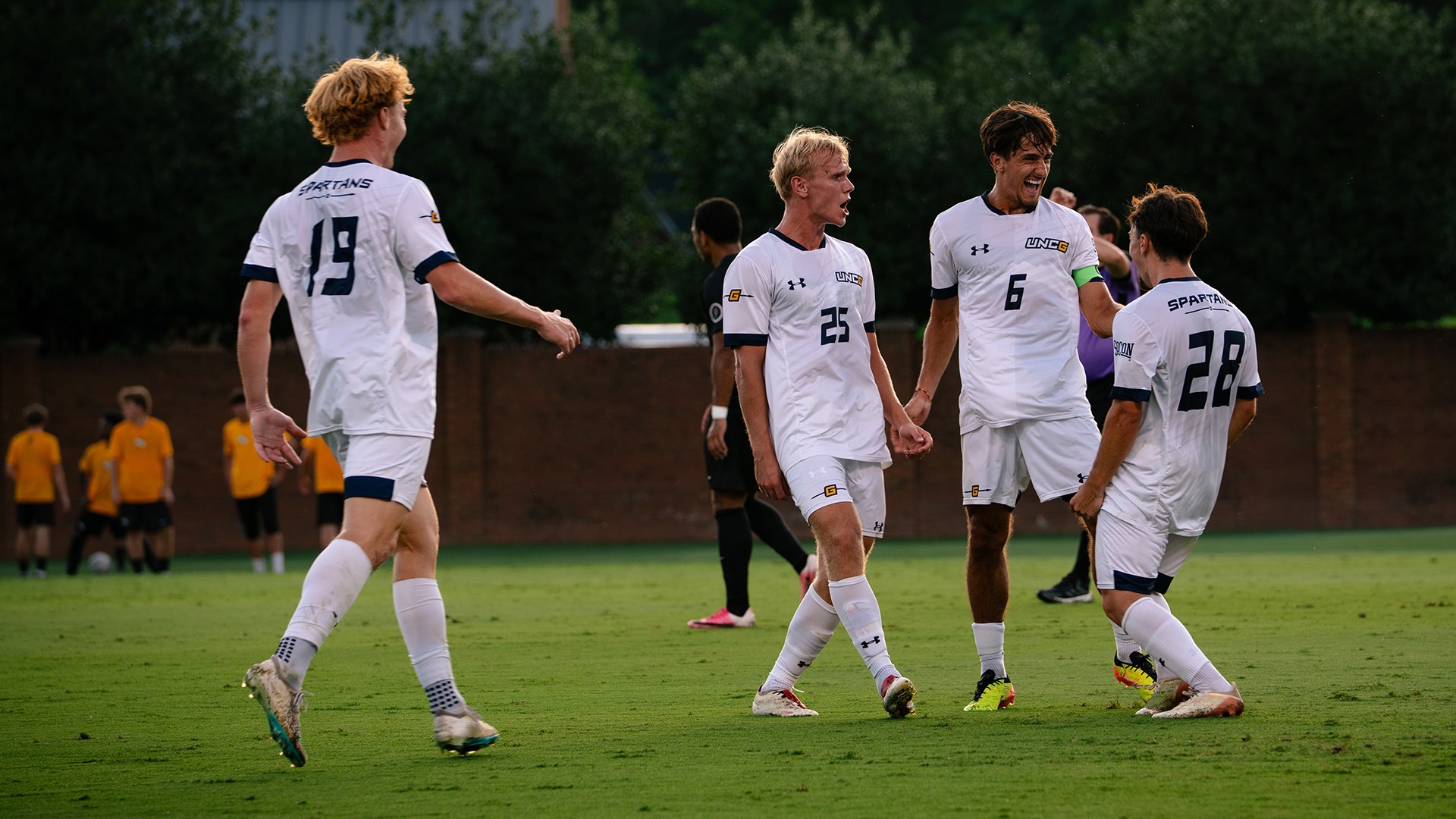 UNCG Players after a Goal