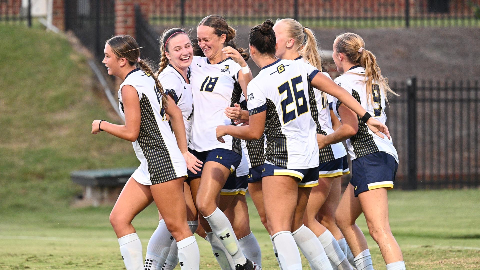 Women's Soccer celebration