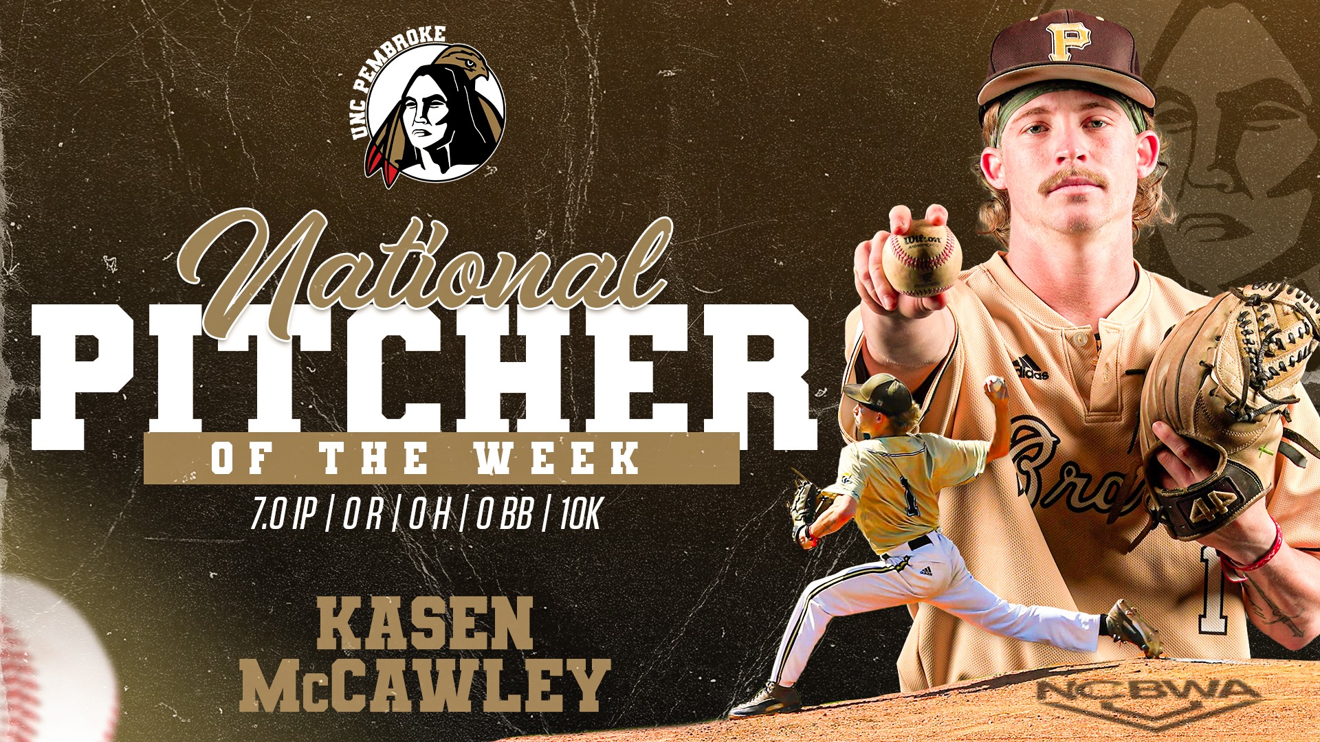 Kasen McCawley NCBWA National Pitcher of the Week