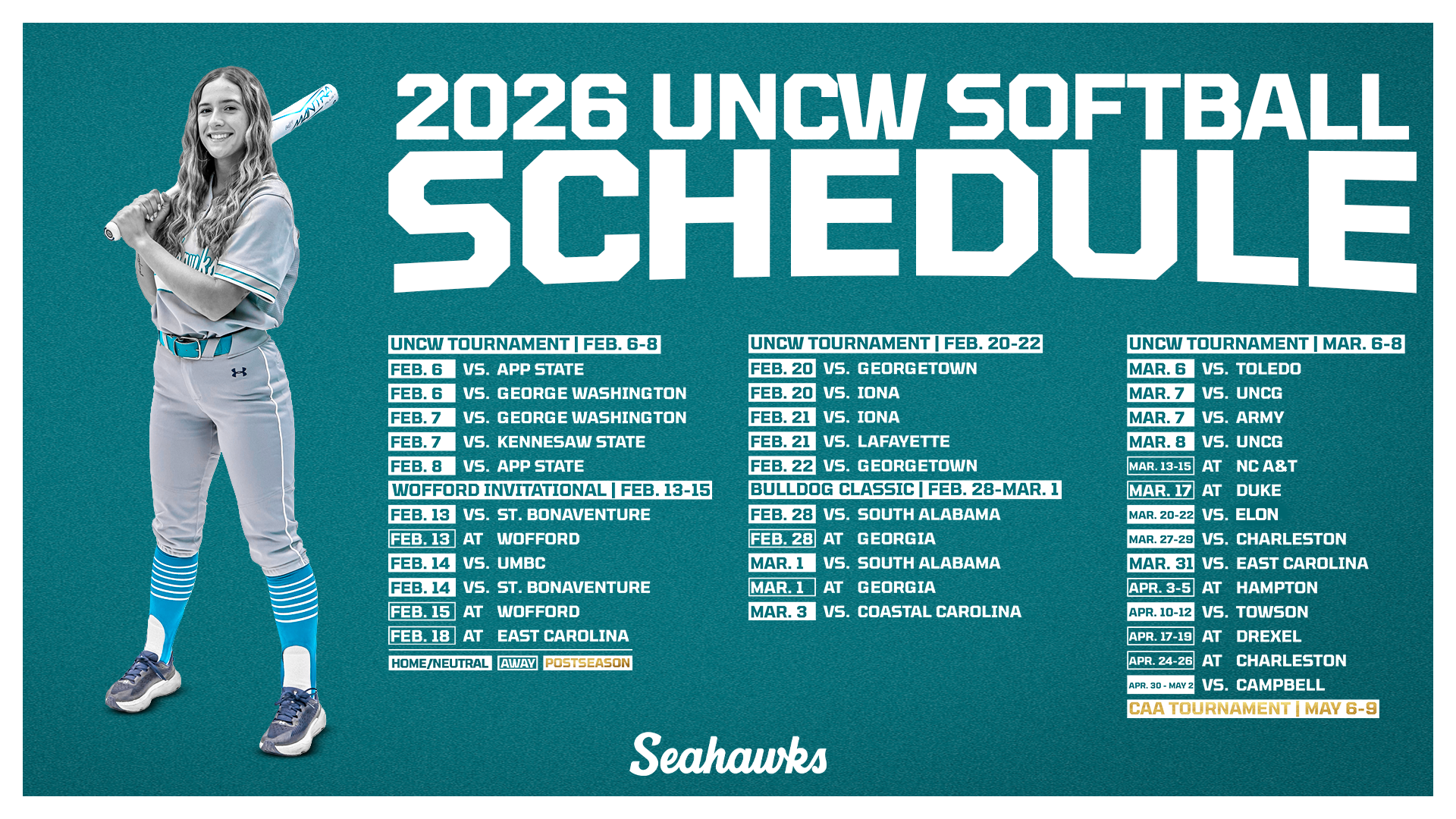 UNCW Softball Schedule