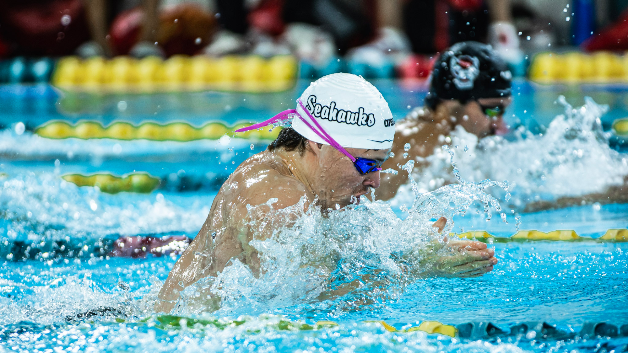 Swimmer against NC State