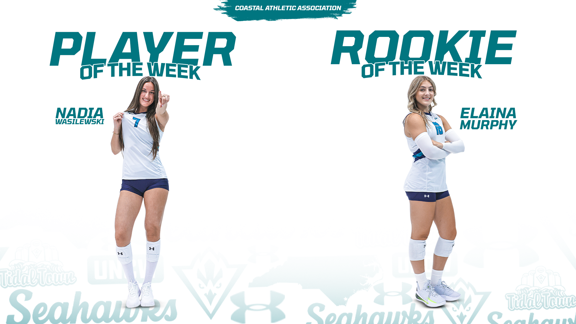 Two Seahawks earned CAA weekly honors