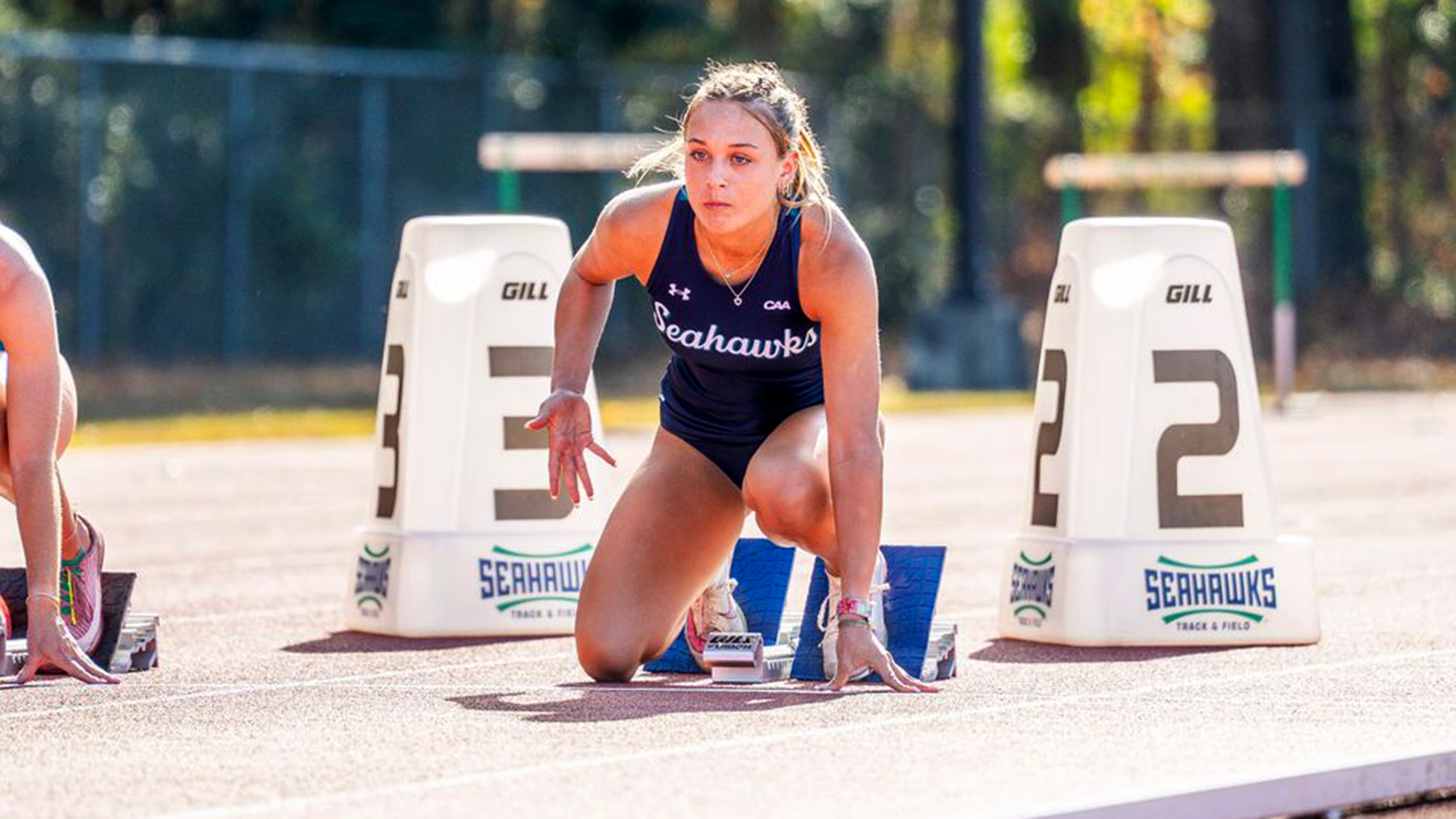 Franklin readies for the 100 meters