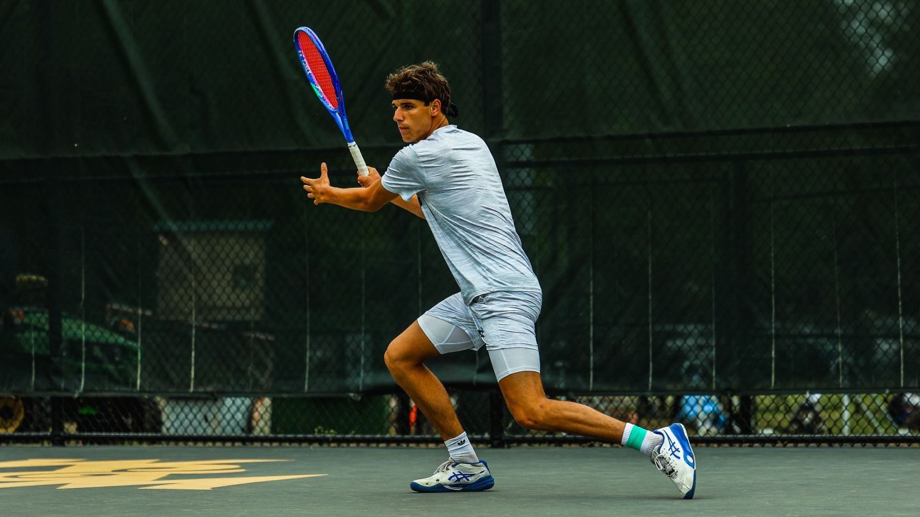 Lukas Steffen in Singles at CAA Men's Tennis Tournament