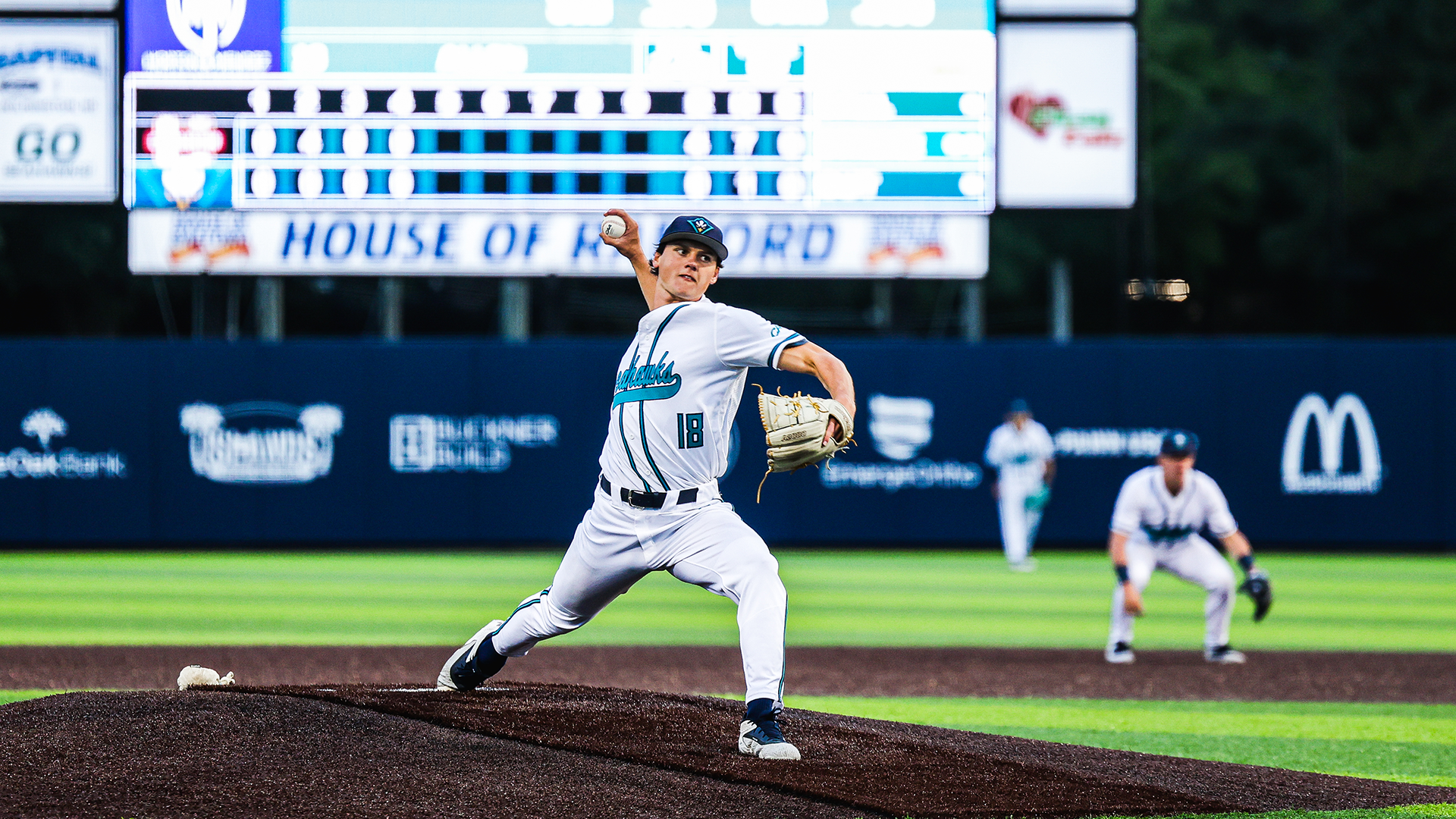 Allen pitching against Charleston