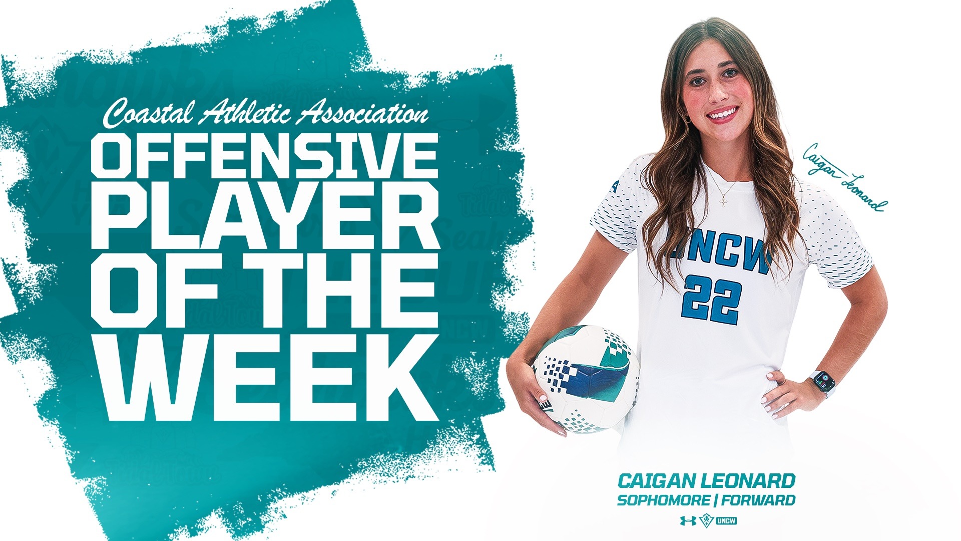 Caigan Leonard named CAA Offensive POTW 